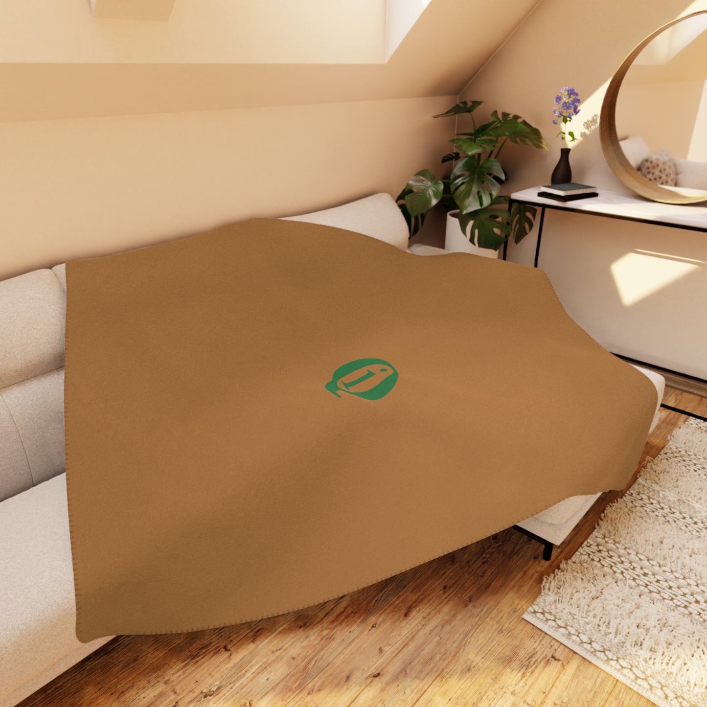 IQ Fashion | Tan Sherpa Blanket