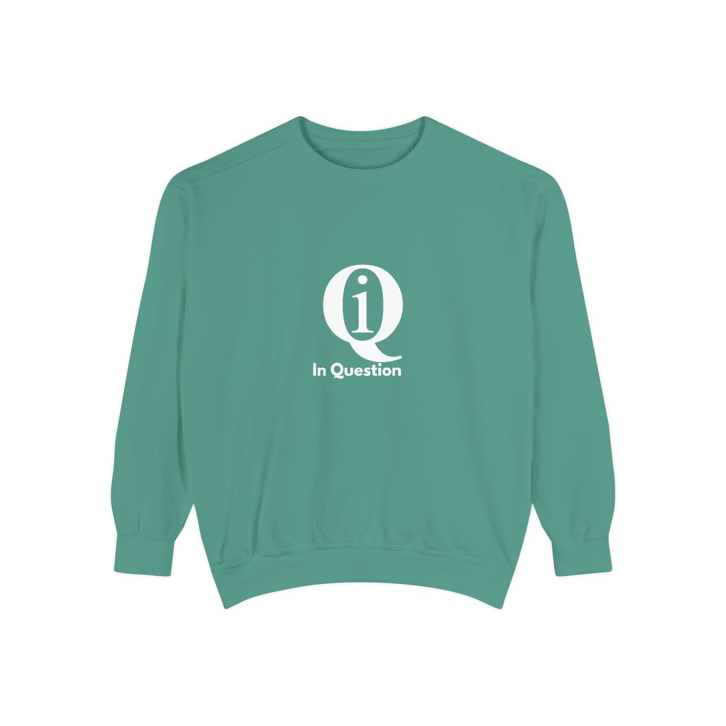 Unisex Garment-Dyed Sweatshirt with Green Laurel Design