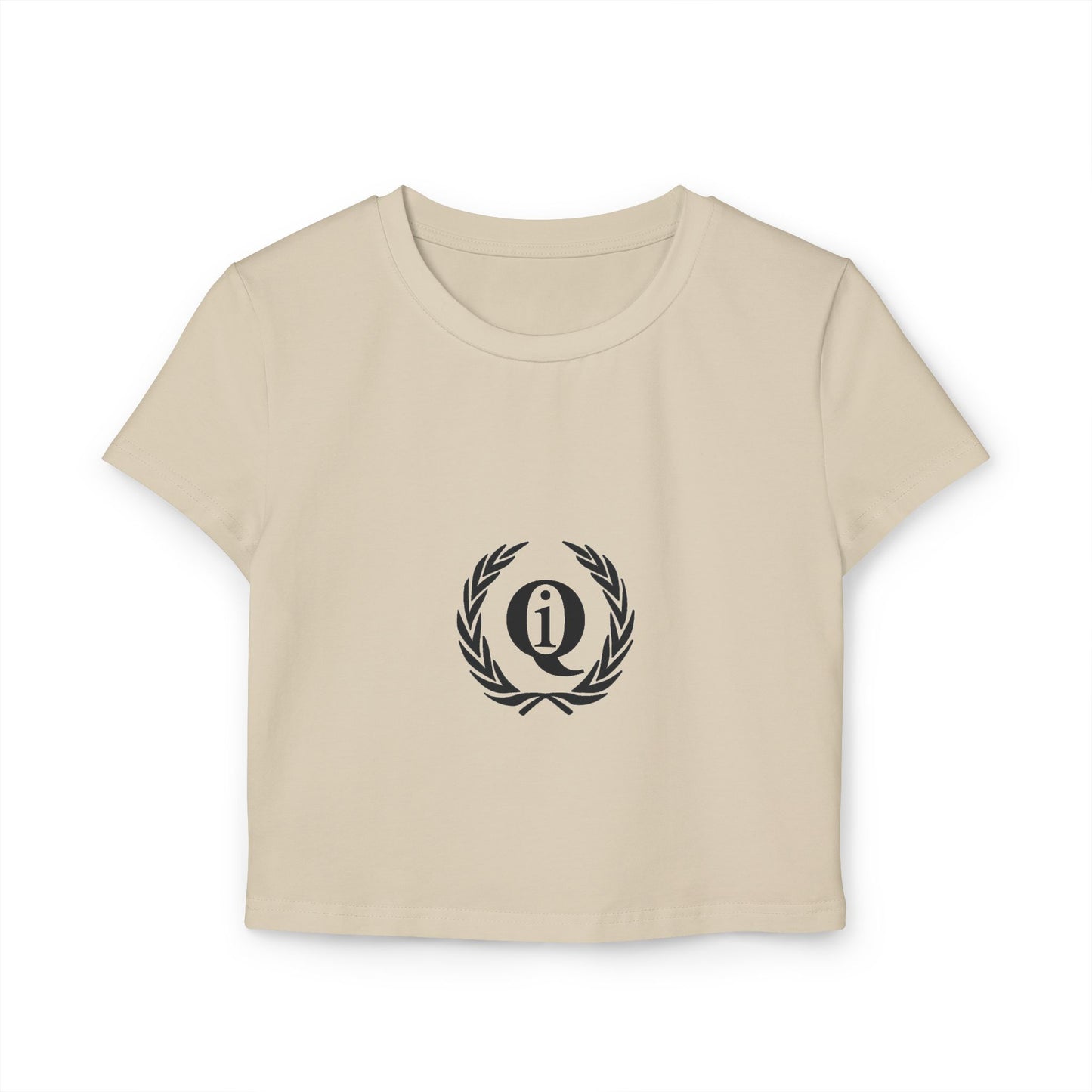 Casual Women's Baby Tee with Laurel Design - Perfect for Everyday Wear