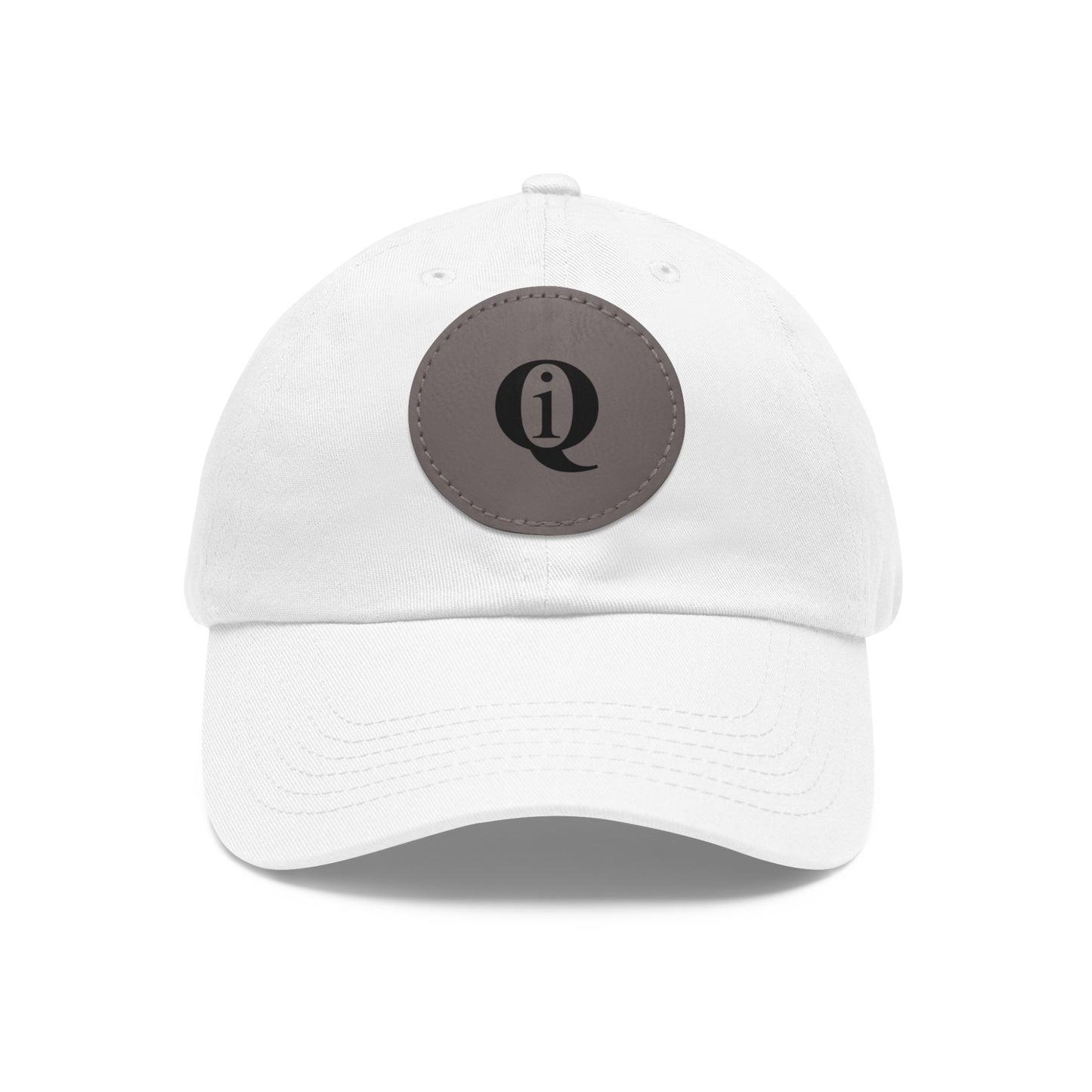 IQ Fashion | Dad Hat with Leather Patch (Round)