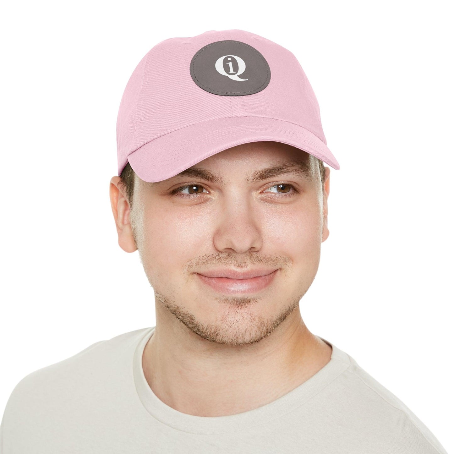 IQ Fashion | Dad Hat with Leather Patch (Round)