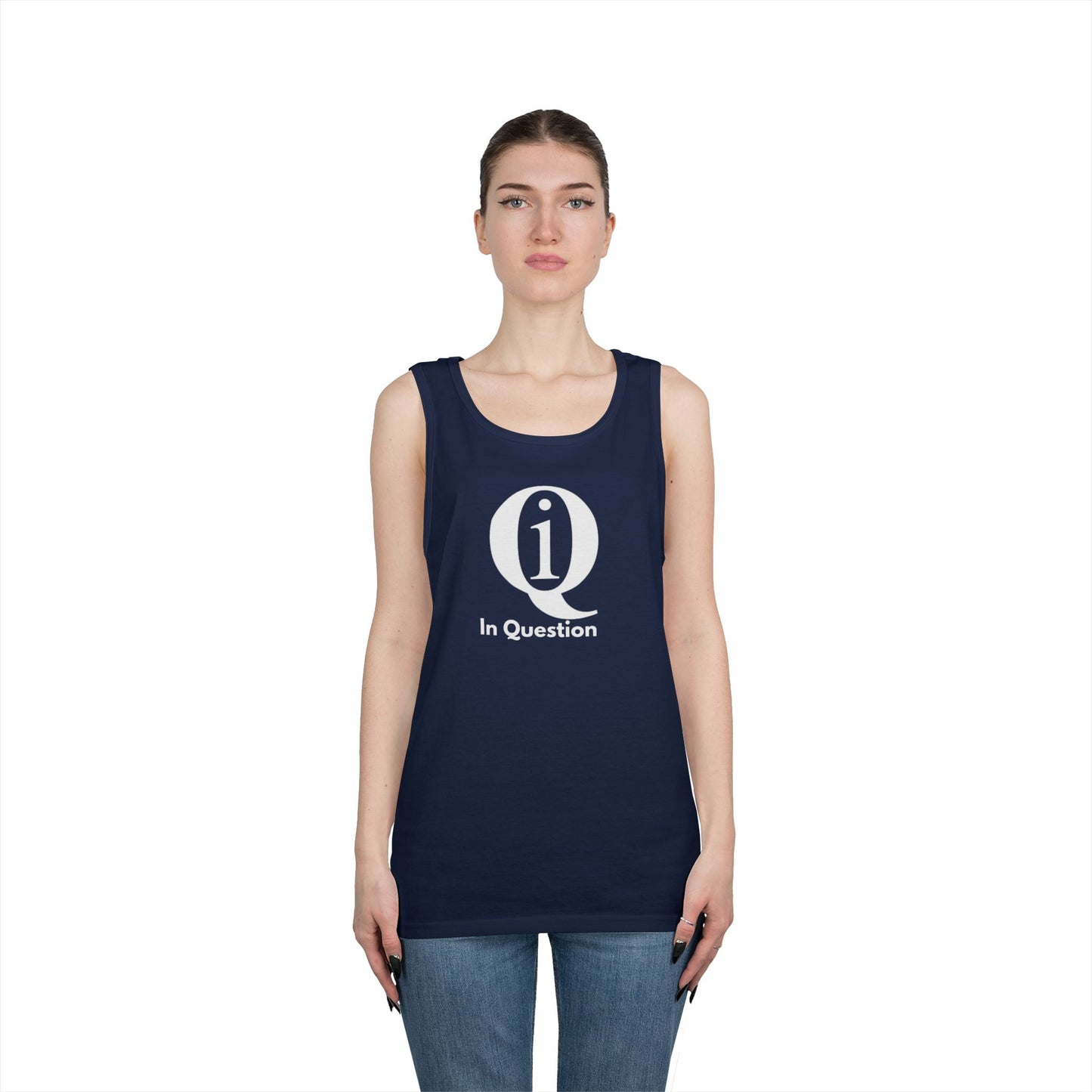 Unisex Heavy Cotton Tank Top - 'Q On Board' Design - Perfect for Summer Adventures