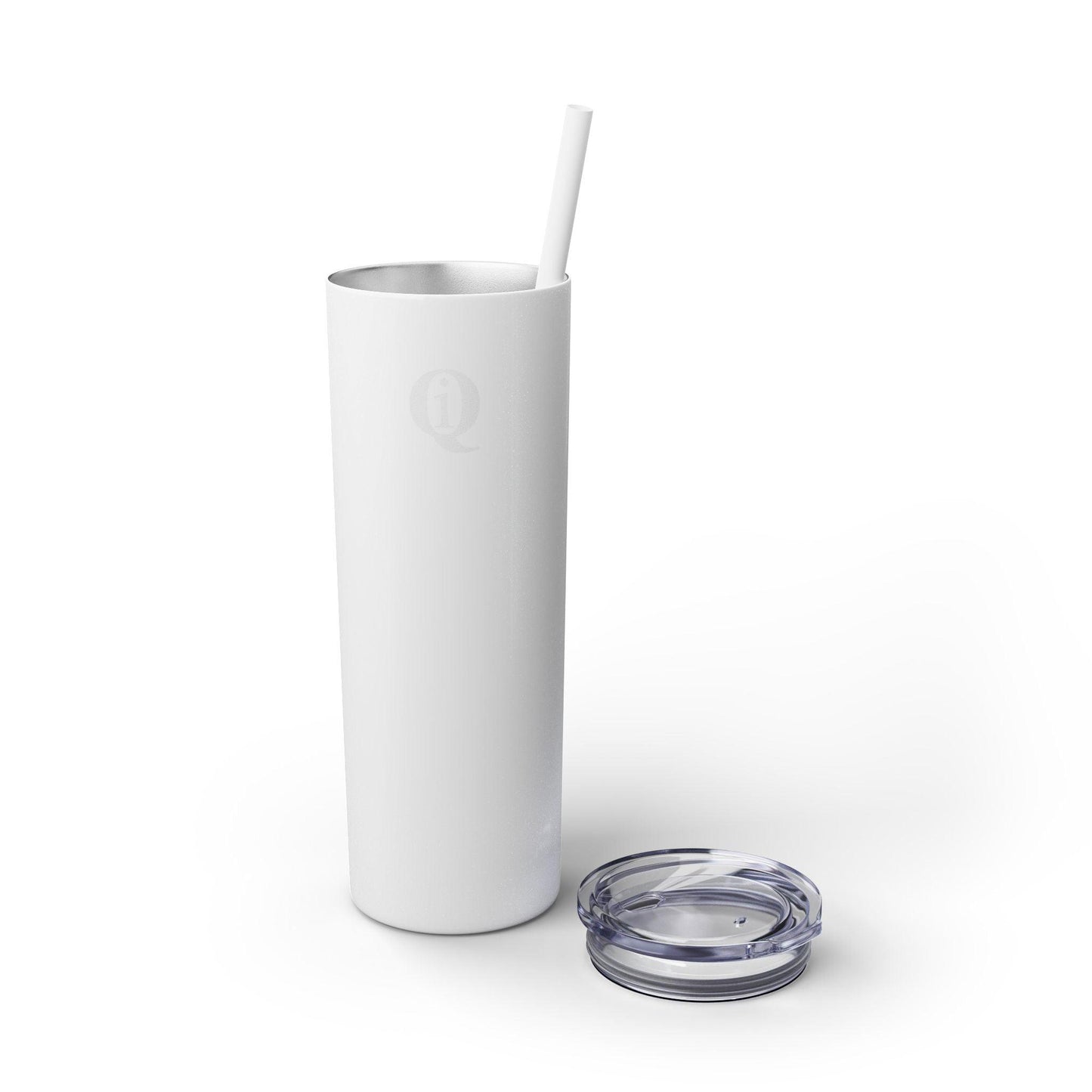 IQ Fashion | Skinny Tumbler with Straw, 20oz