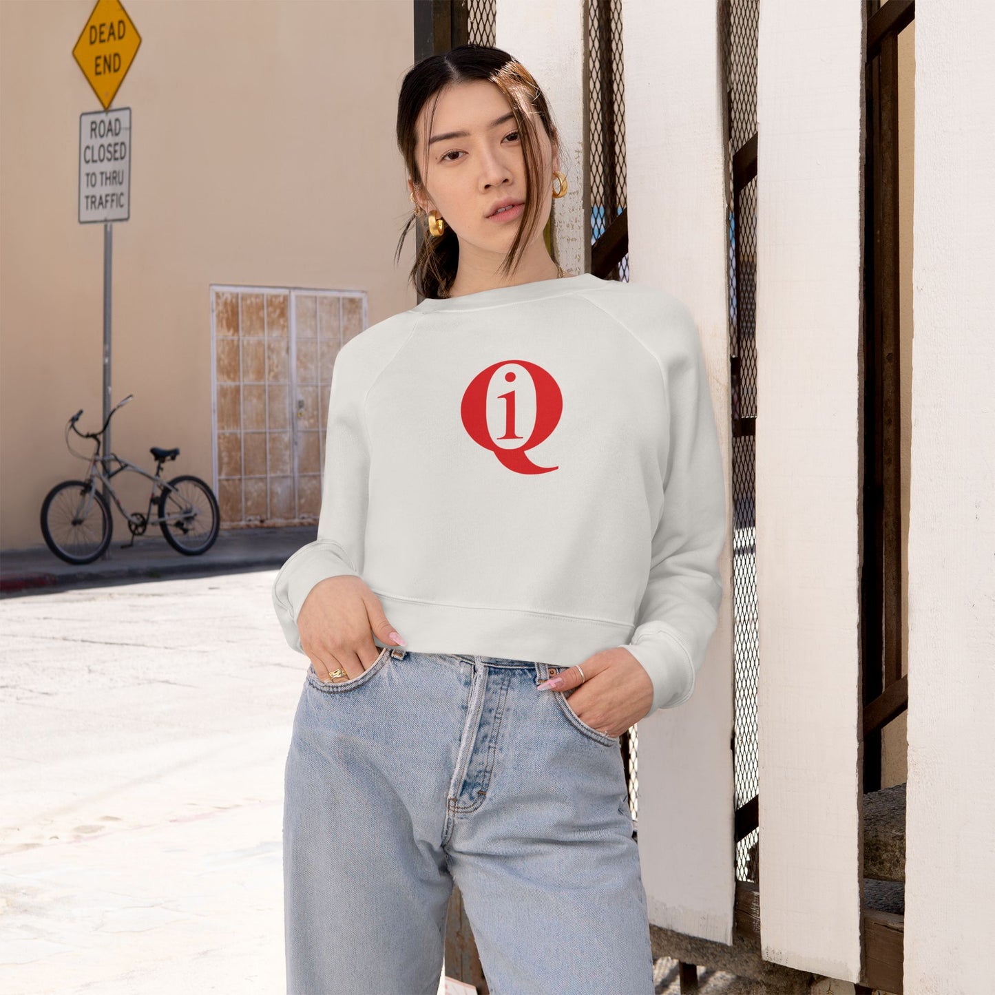 IQ Fashion |  Women's Cropped Fleece Pullover