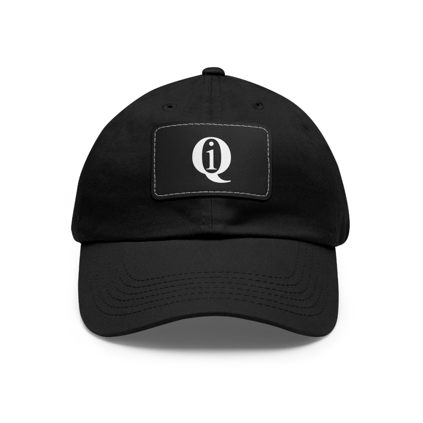 IQ Fashion | Dad Hat with Leather Patch (Rectangle)