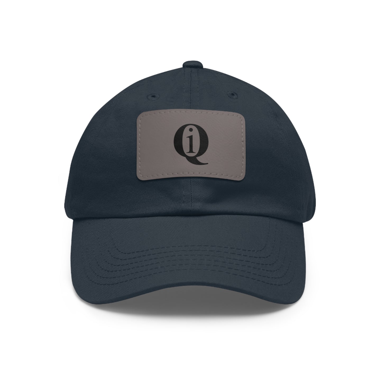 IQ Fashion | Dad Hat with Leather Patch (Rectangle)