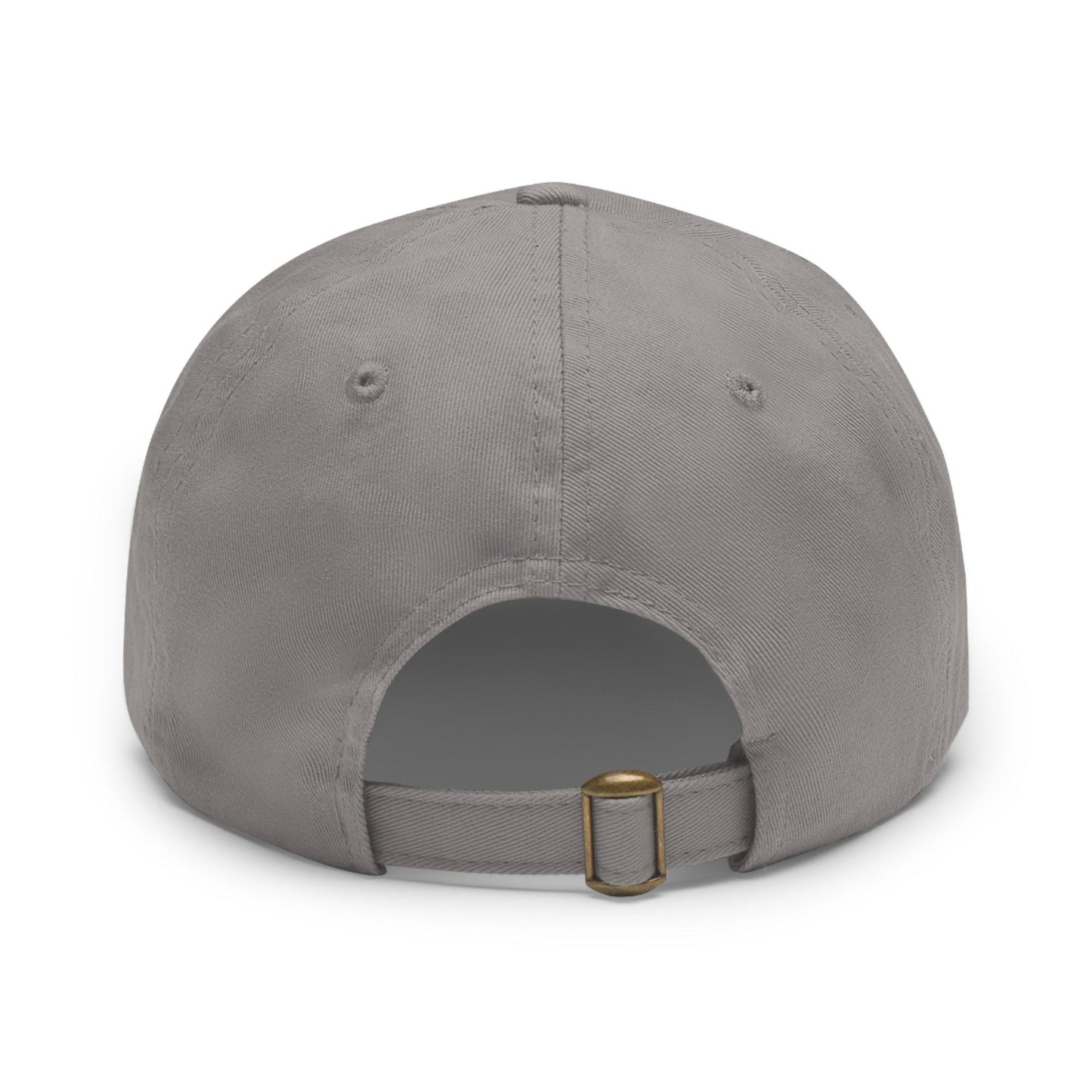 IQ Fashion | Dad Hat with Leather Patch (Round)