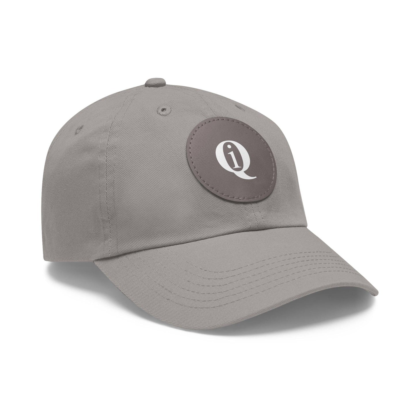 IQ Fashion | Dad Hat with Leather Patch (Round)