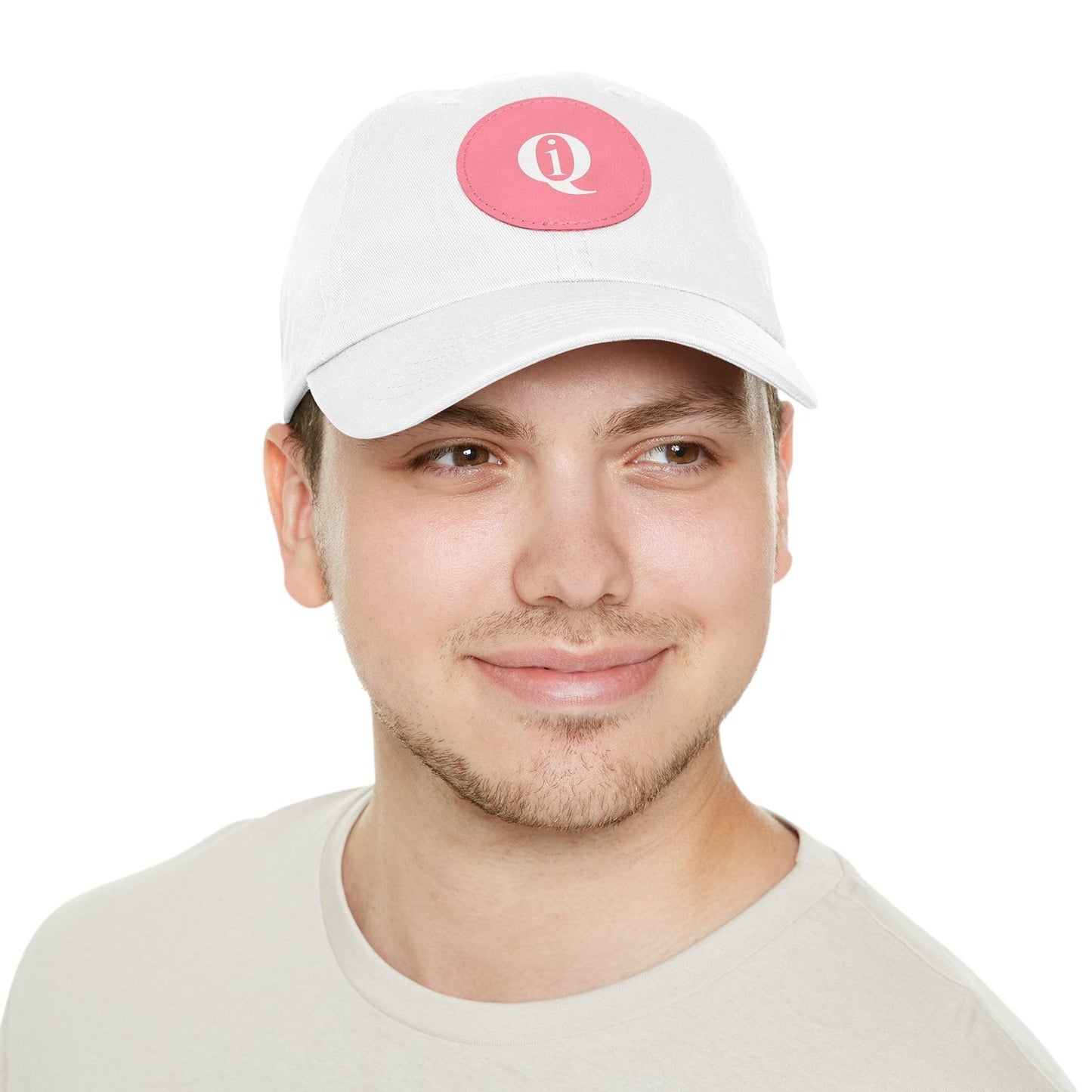 IQ Fashion | Dad Hat with Leather Patch (Round)