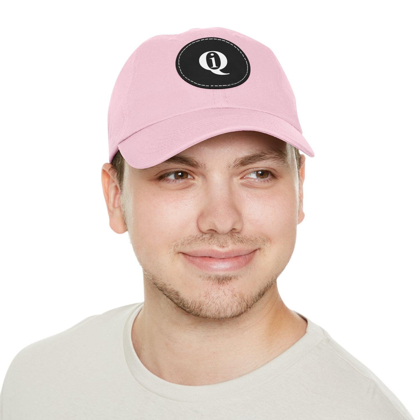 IQ Fashion | Dad Hat with Leather Patch (Round)