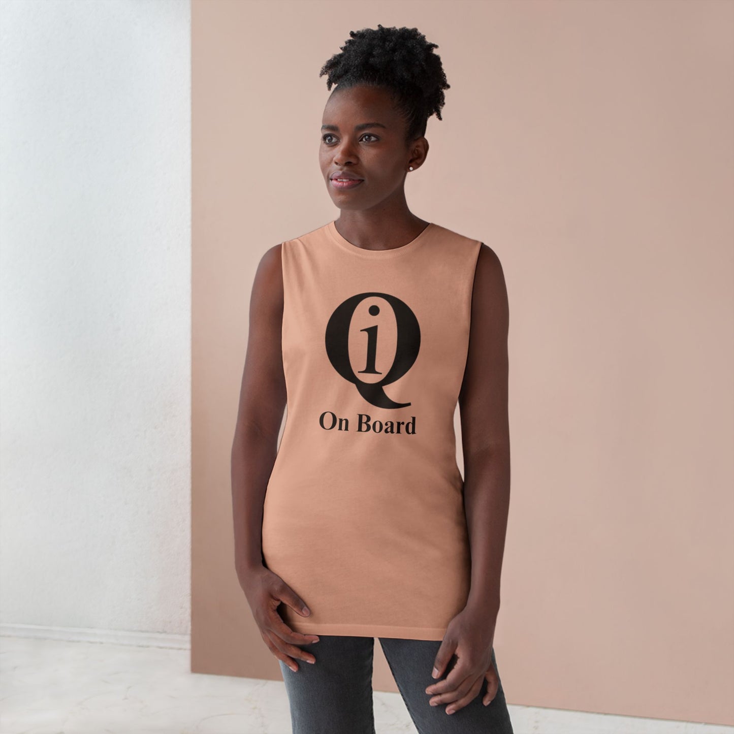 Unisex Barnard Tank - "Q On Board" Motivational Sleeveless Top