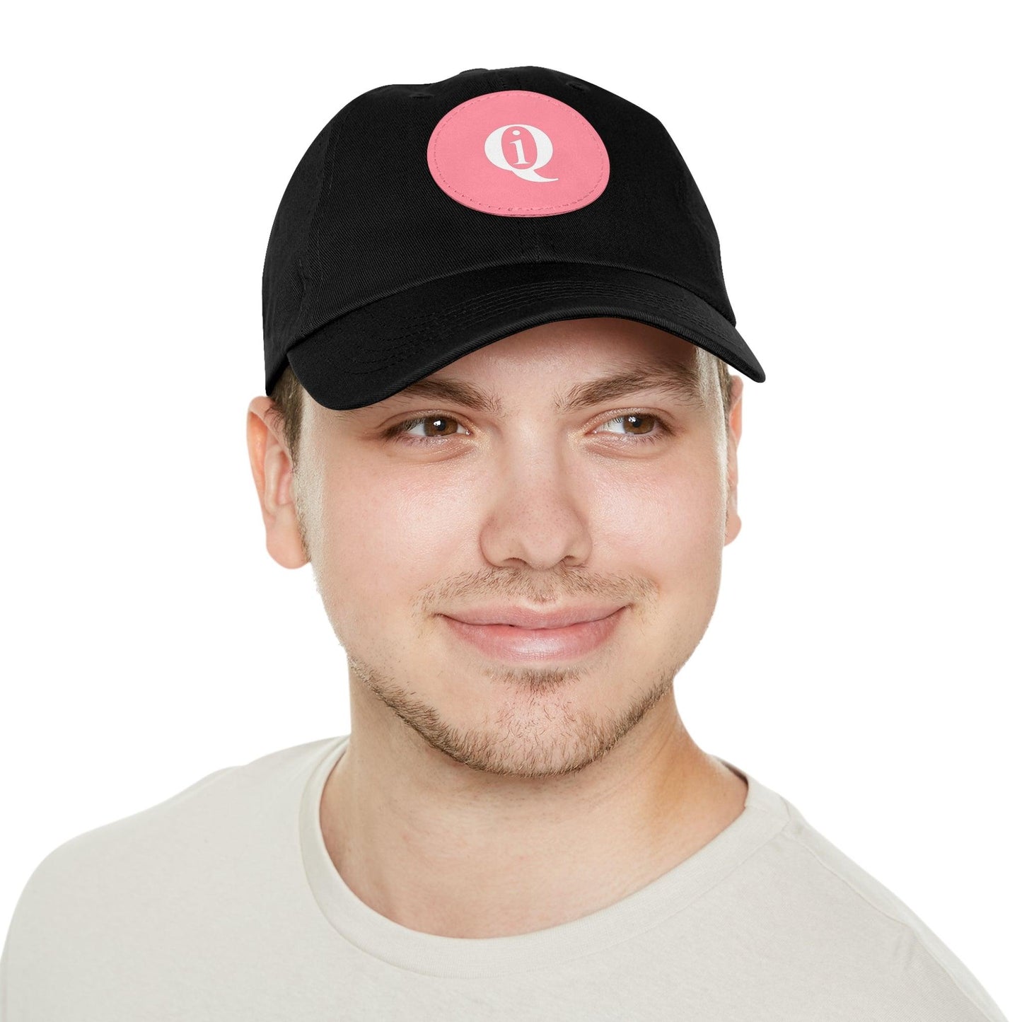 IQ Fashion | Dad Hat with Leather Patch (Round)