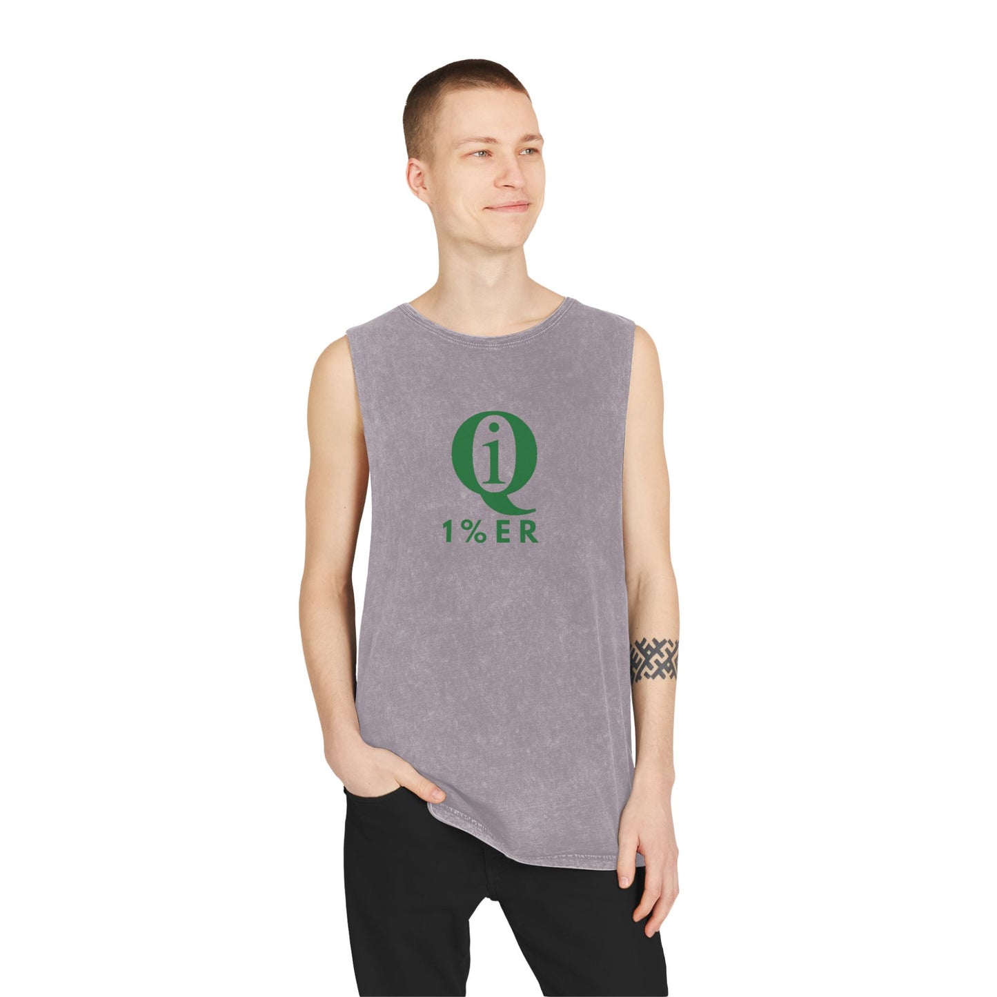 Unisex Stonewash Tank Top - Casual Beach Wear with 'On Board' Design