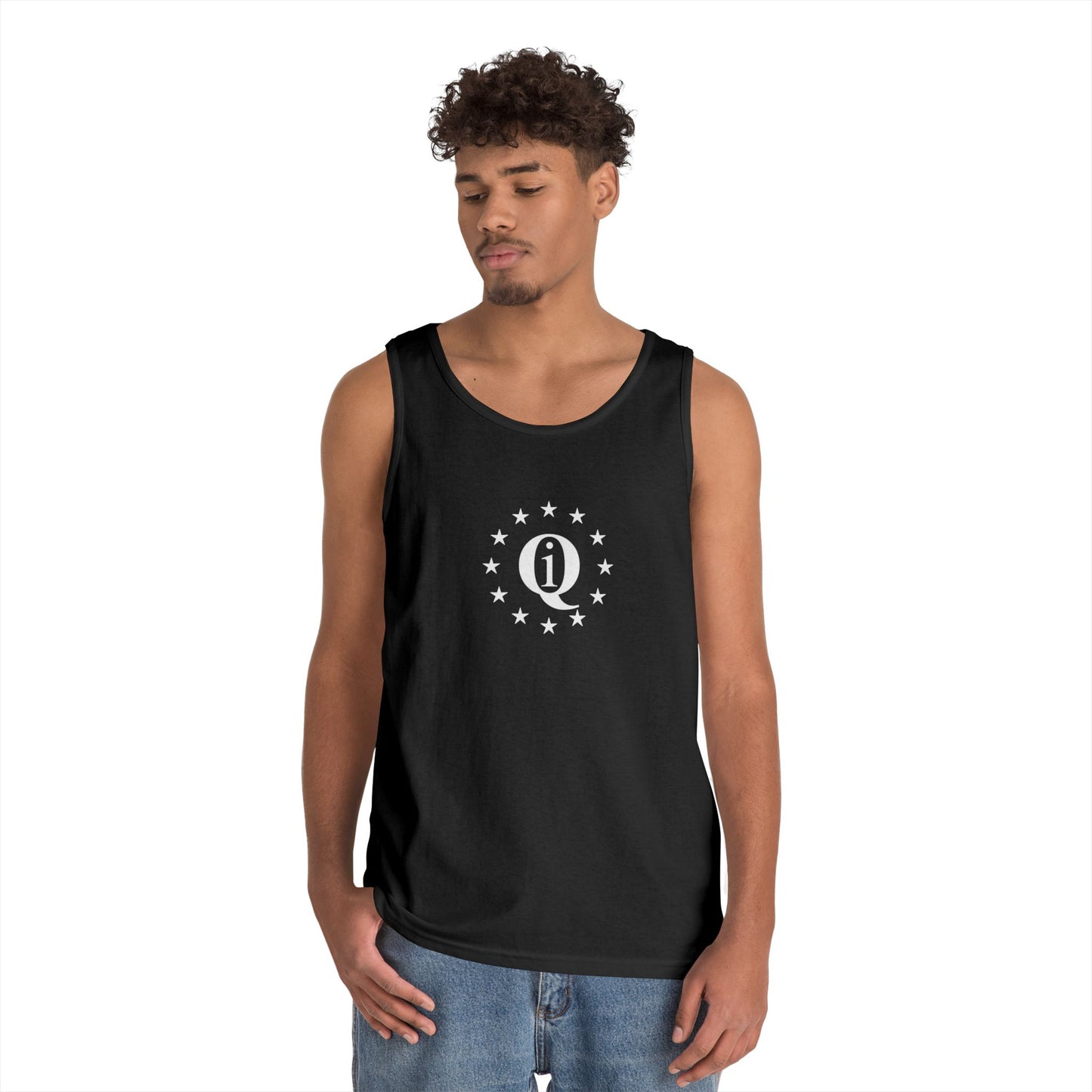 Unisex Heavy Cotton Tank Top - 'Q On Board' Design - Perfect for Summer Adventures