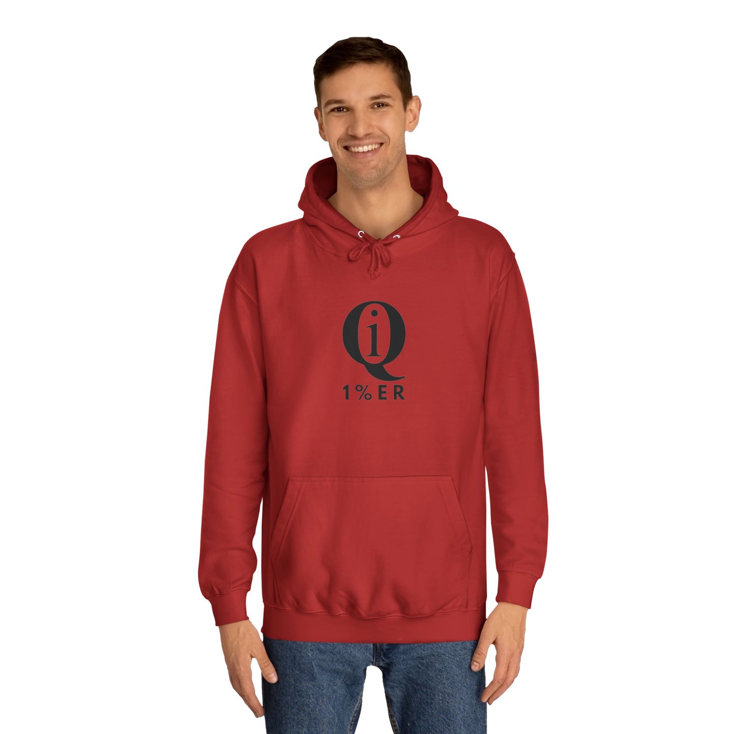 Unisex Orange College Hoodie - 1% ER Graphic Sweatshirt for Students