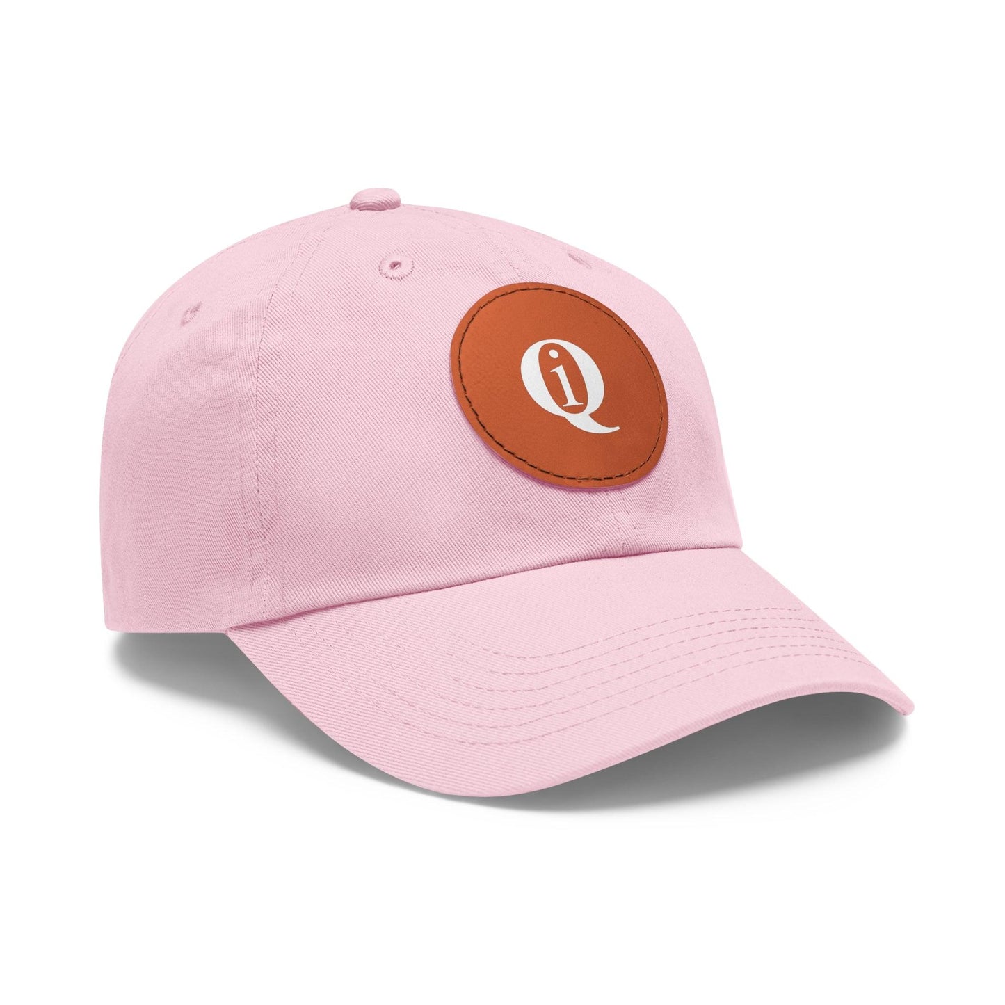 IQ Fashion | Dad Hat with Leather Patch (Round)