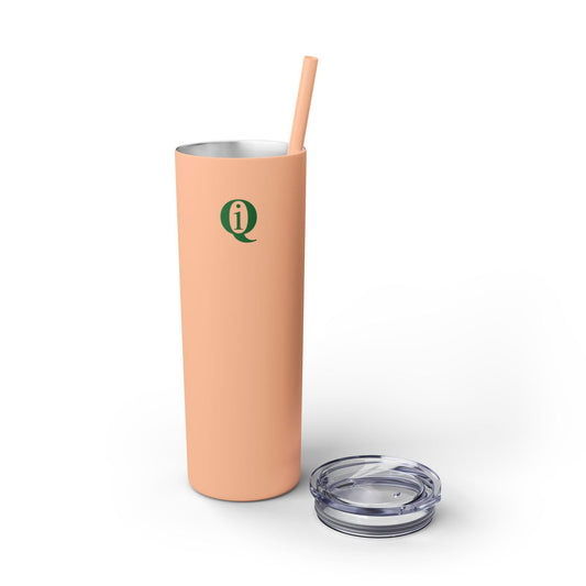 IQ Fashion | Skinny Tumbler with Straw, 20oz