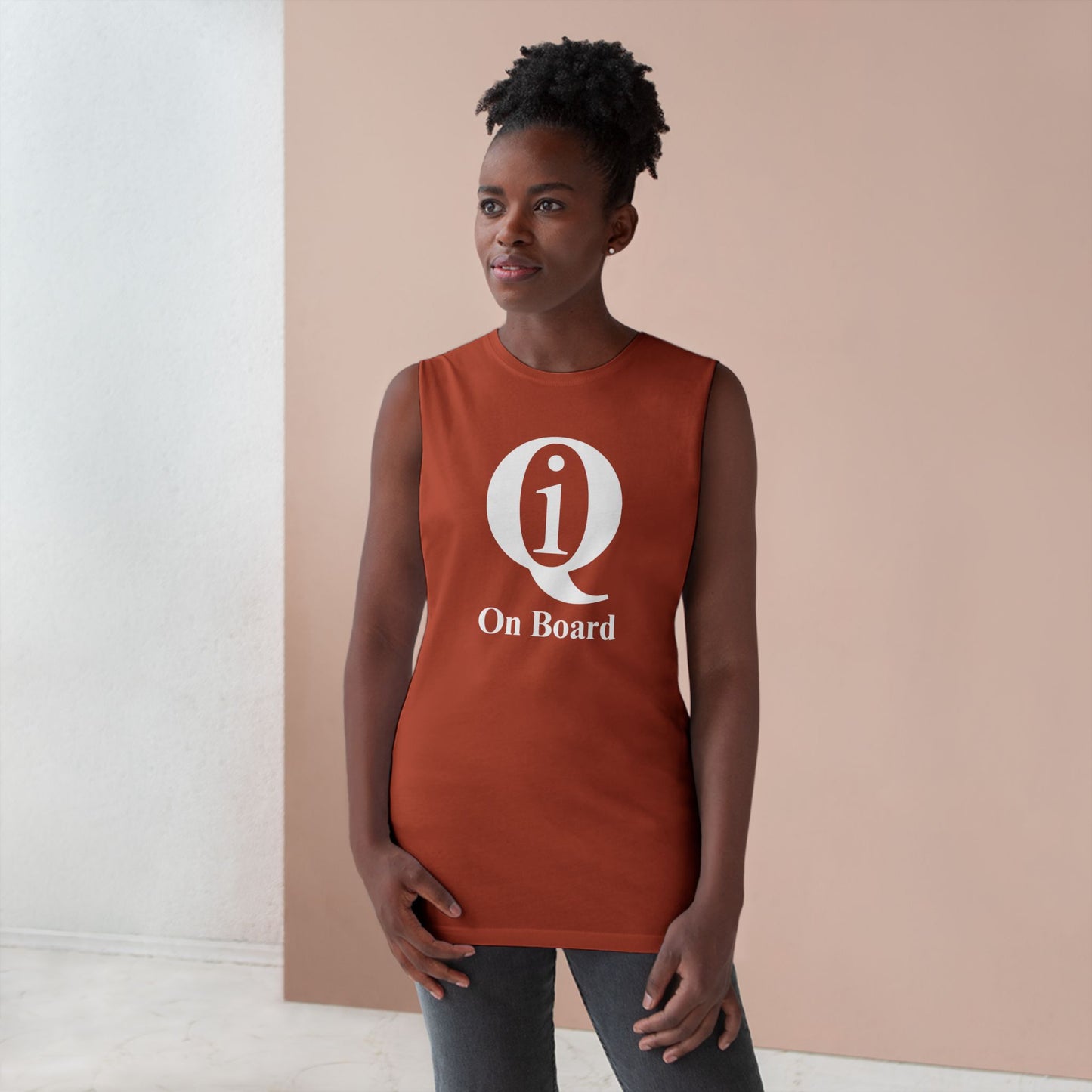 Unisex Barnard Tank - "Q On Board" Motivational Sleeveless Top