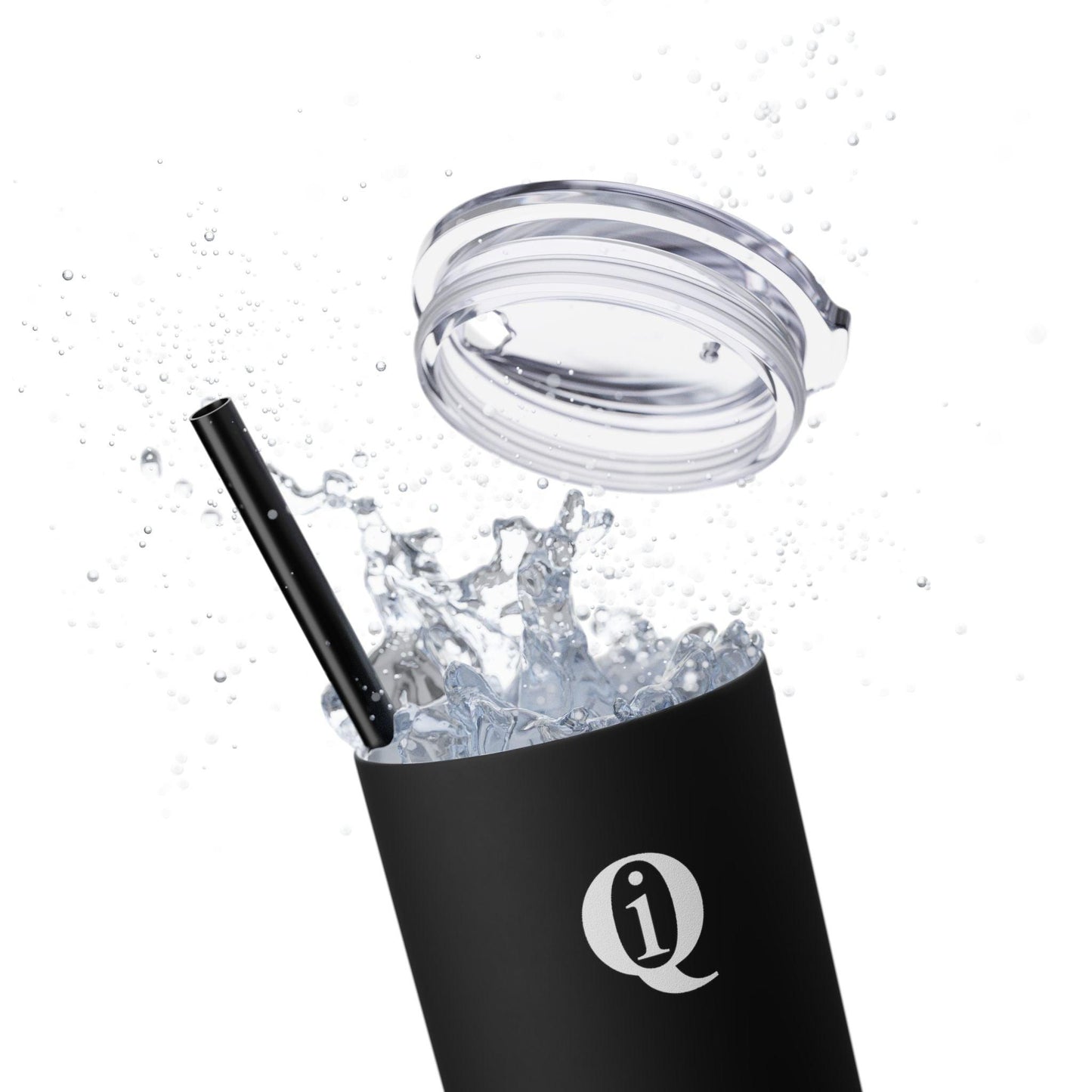 IQ Fashion | Skinny Tumbler with Straw, 20oz