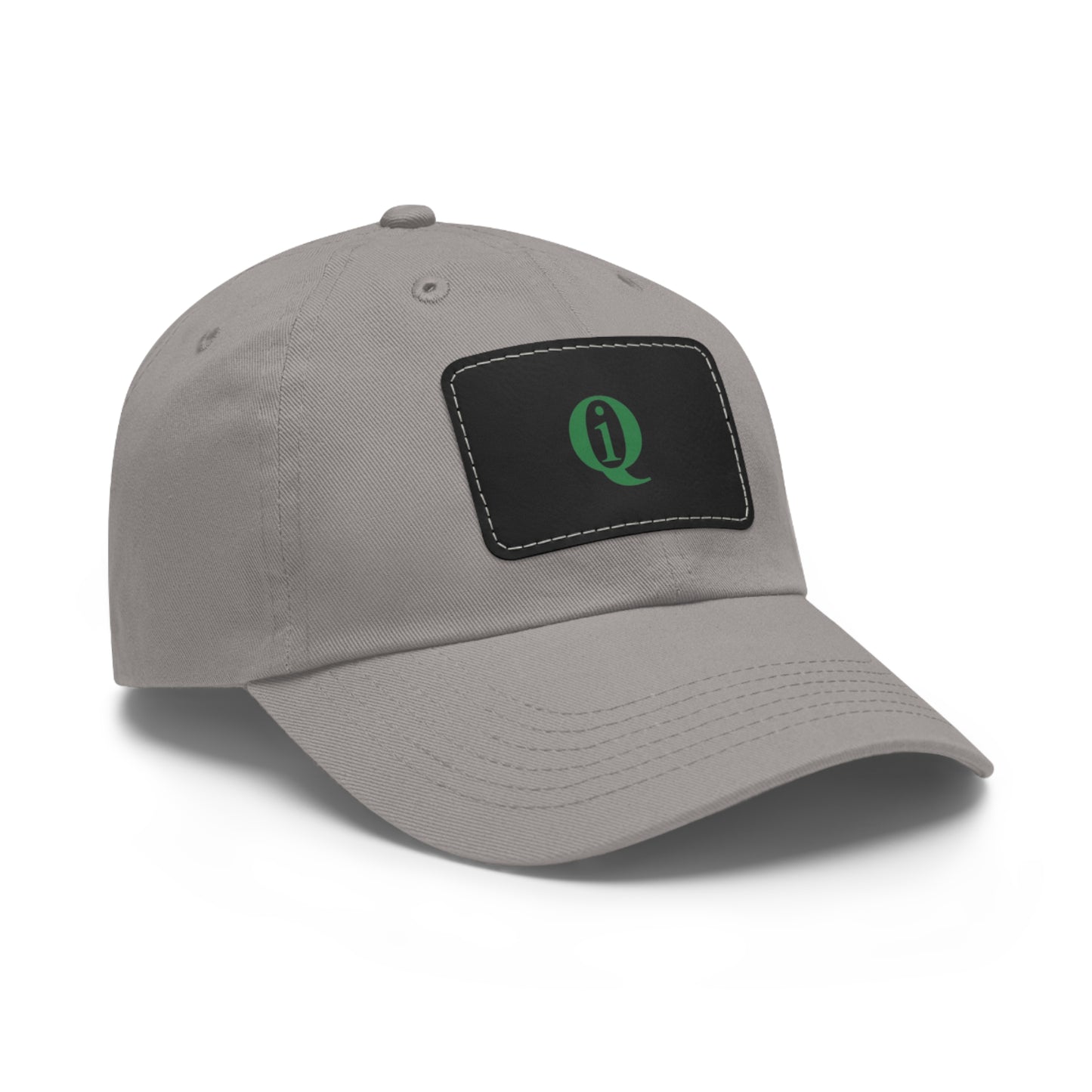 IQ Fashion | Dad Hat with Leather Patch (Rectangle)