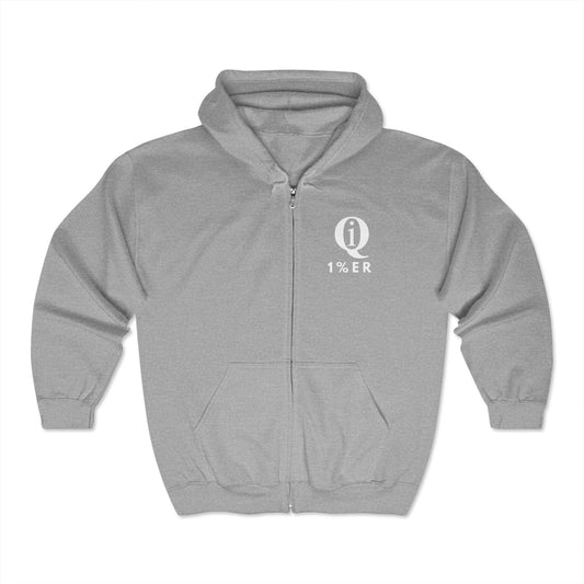 Unisex Full Zip Hoodie with Laurel Wreath - Cozy & Stylish