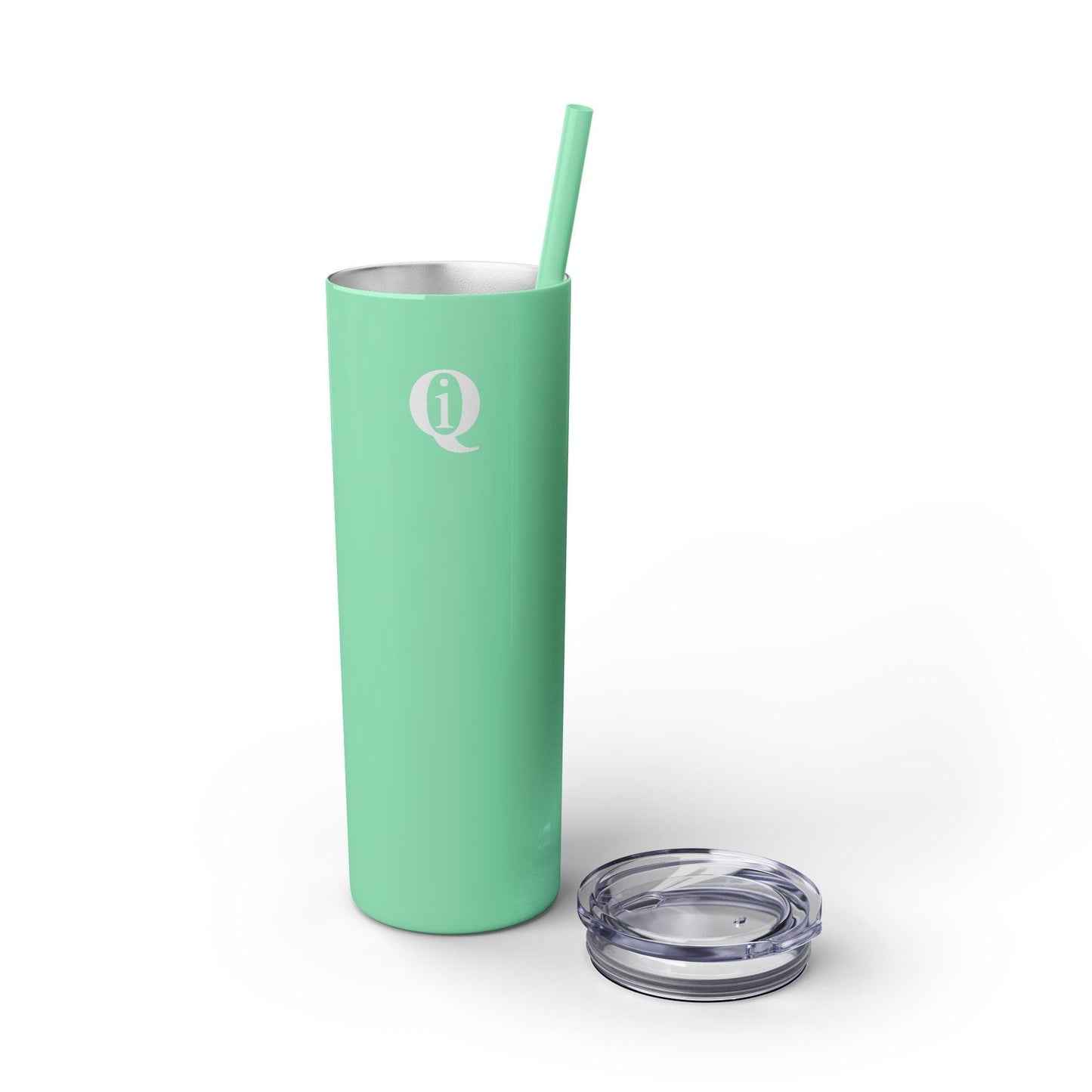 IQ Fashion | Skinny Tumbler with Straw, 20oz