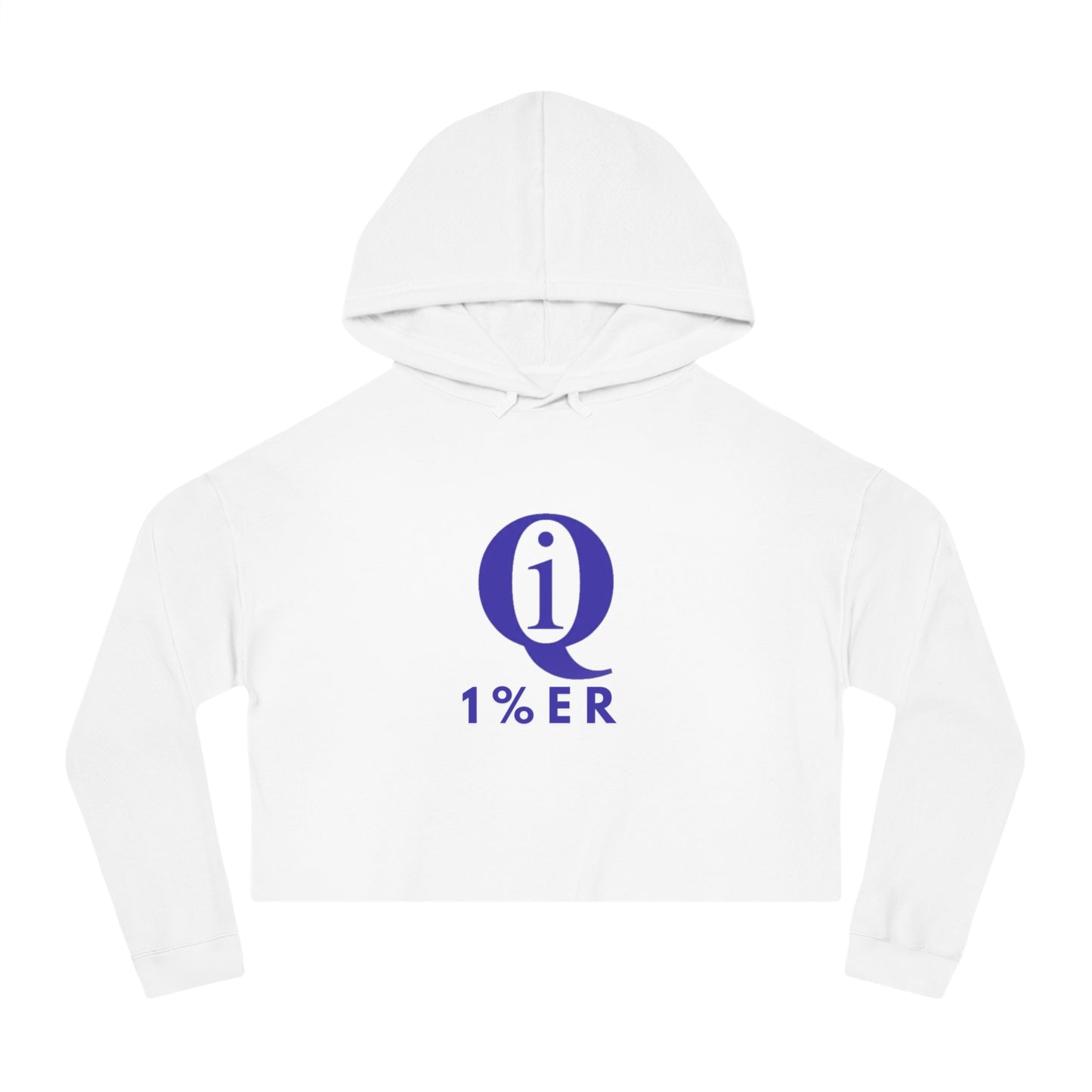 Women’s Cropped Hoodie with 'Q 1% ER' Design - Trendy & Stylish Casual Wear