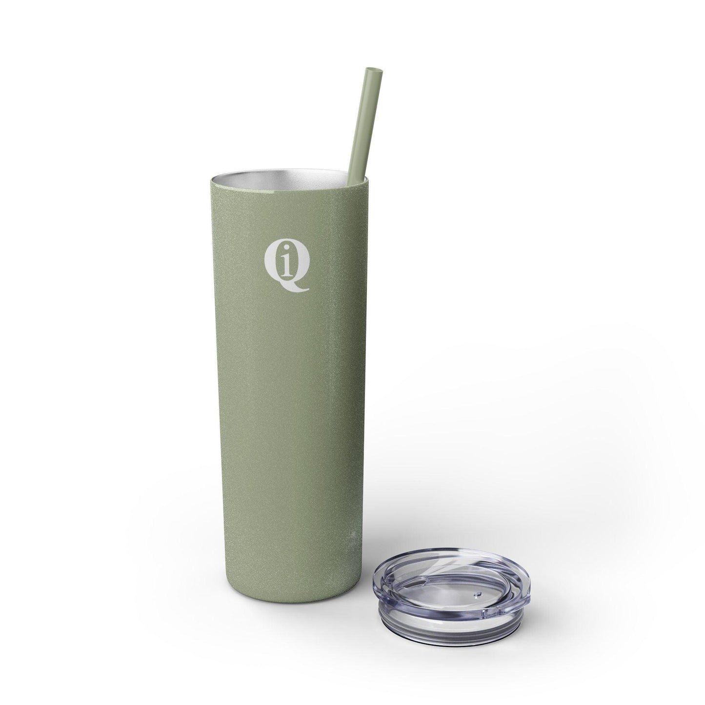 IQ Fashion | Skinny Tumbler with Straw, 20oz