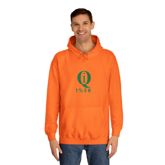 Unisex Orange College Hoodie - 1% ER Graphic Sweatshirt for Students