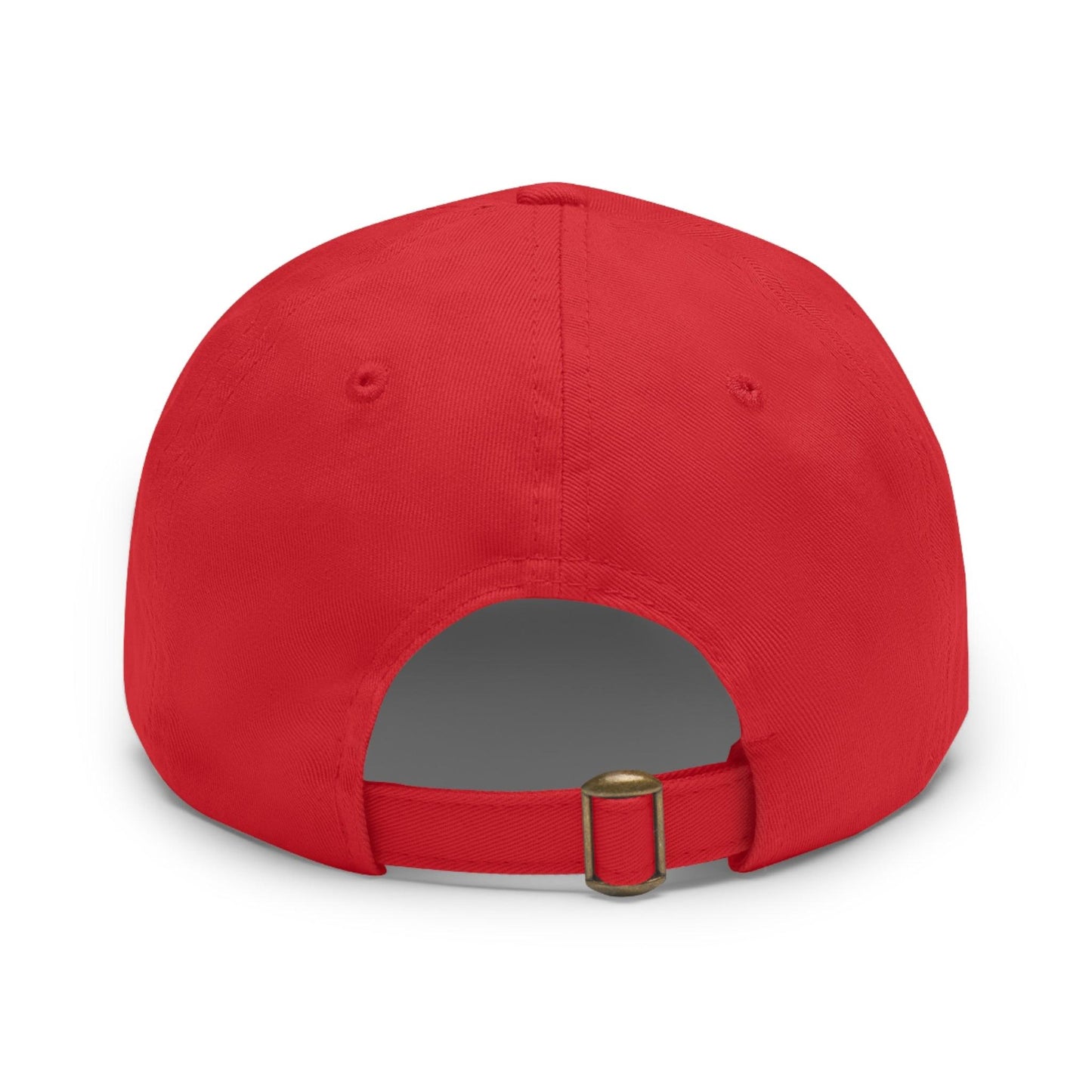 IQ Fashion | Dad Hat with Leather Patch (Round)