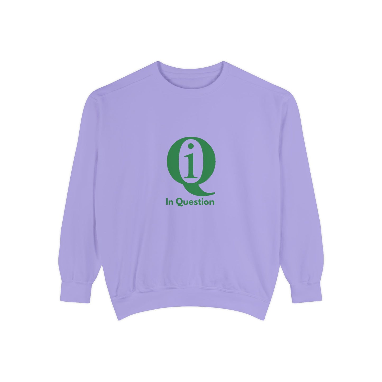 Unisex Garment-Dyed Sweatshirt with Green Laurel Design