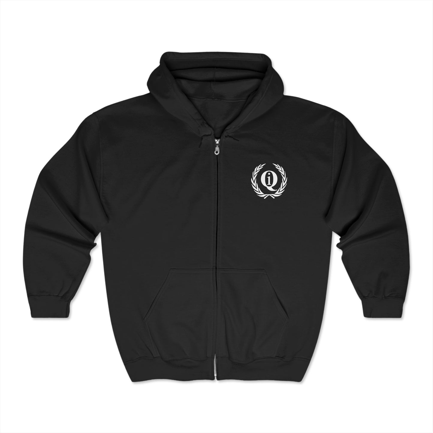 Stylish Unisex Full Zip Hoodie with Classic Emblem