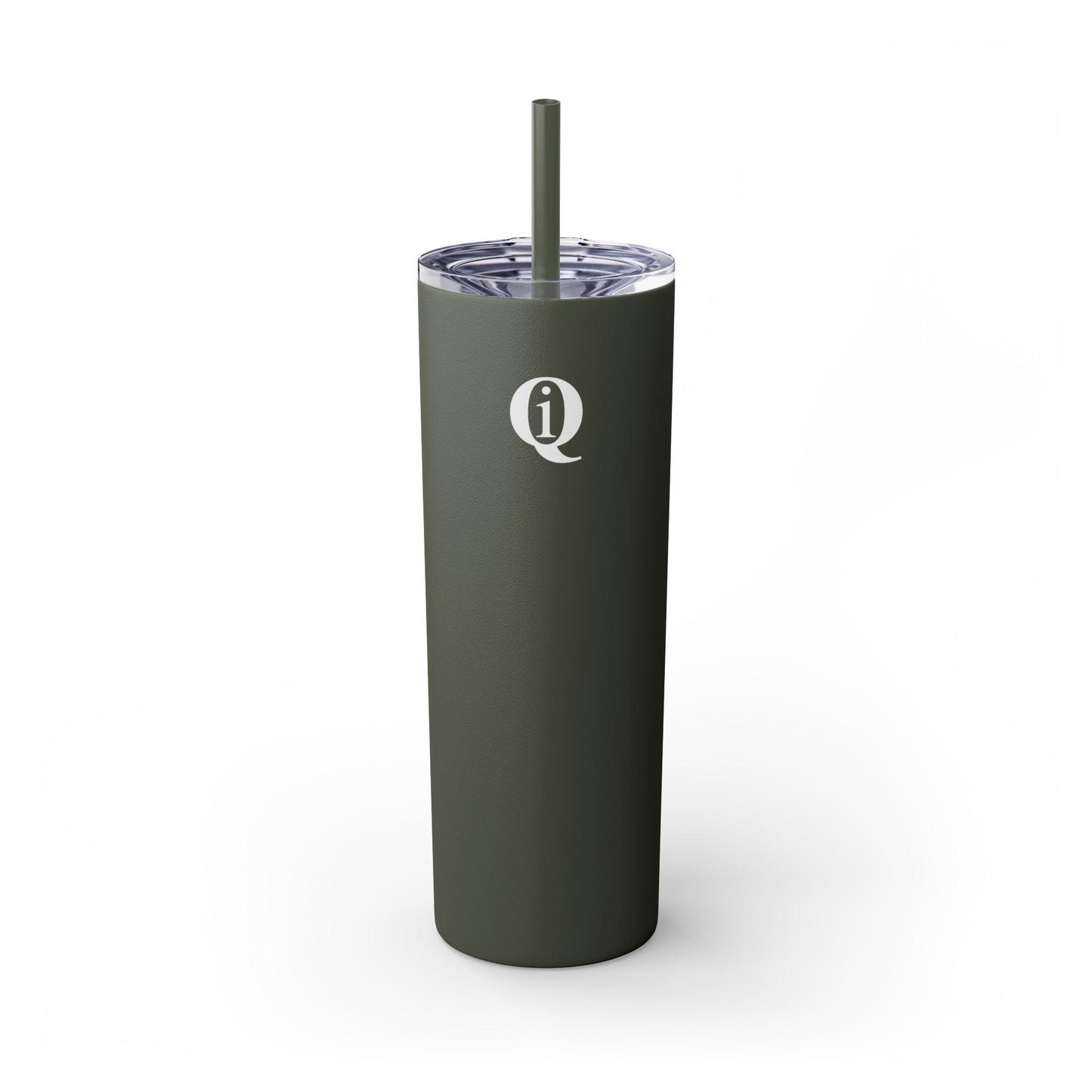 IQ Fashion | Skinny Tumbler with Straw, 20oz