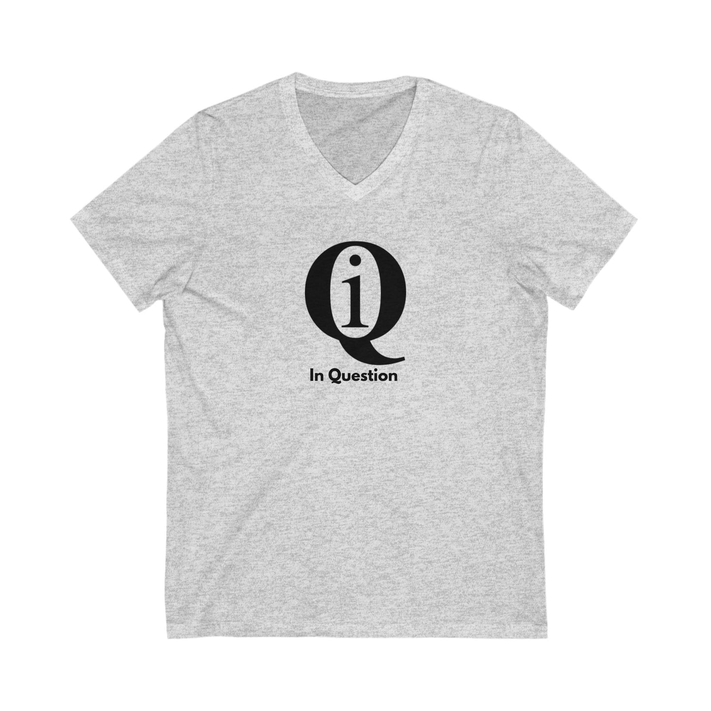 Unisex V-Neck Tee with Laurel and Initial Design - Casual Style for Everyday Wear