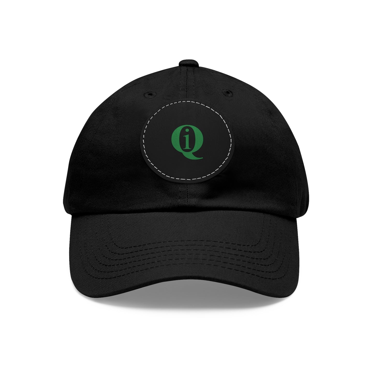 IQ Fashion | Dad Hat with Leather Patch (Round)