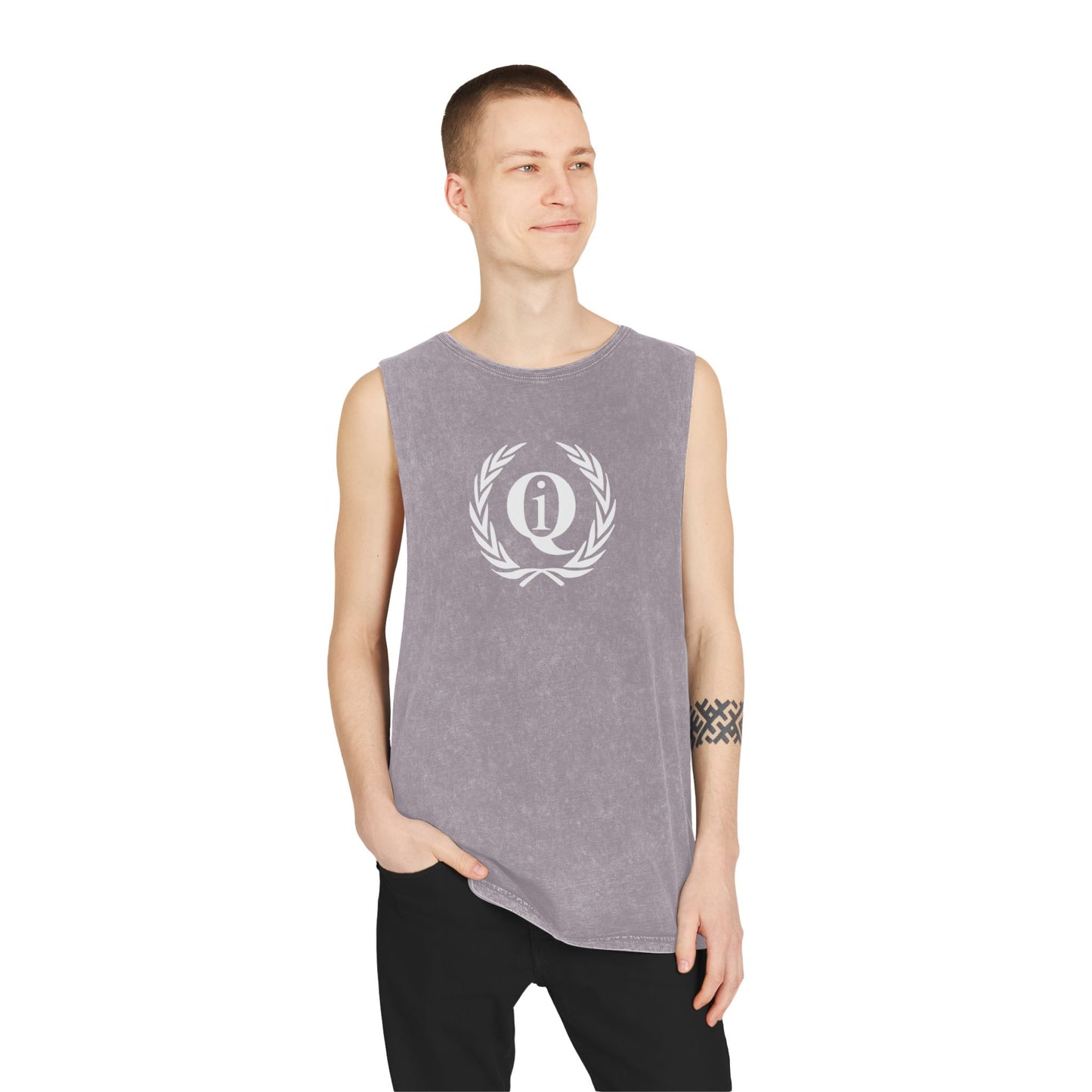 Unisex Stonewash Tank Top - Casual Beach Wear with 'On Board' Design