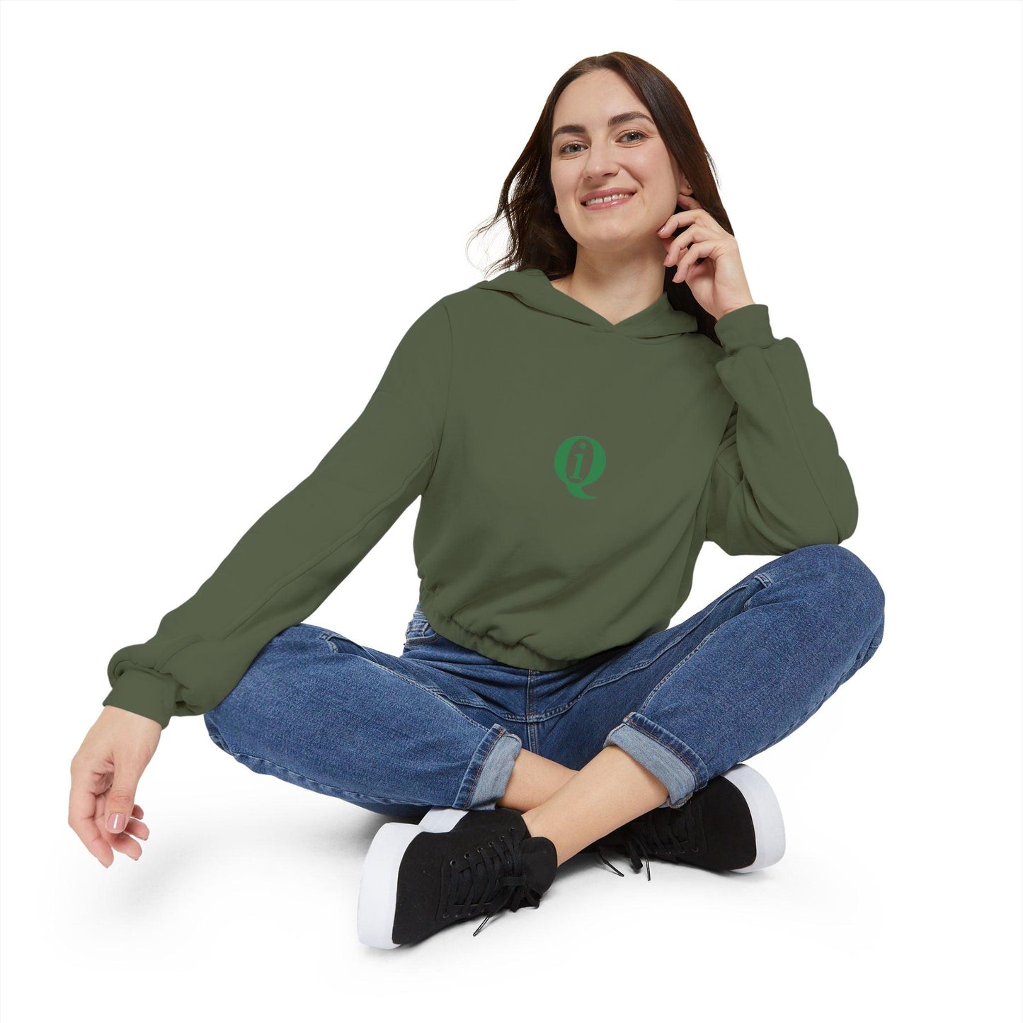 IQ Fashion | Women's Cinched Bottom Hoodie