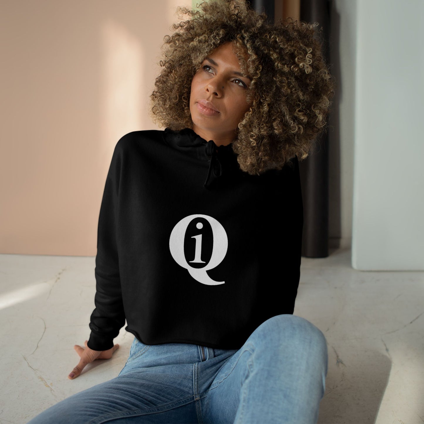 IQ Fashion |  Informative Crop Hoodie - Trendy Streetwear