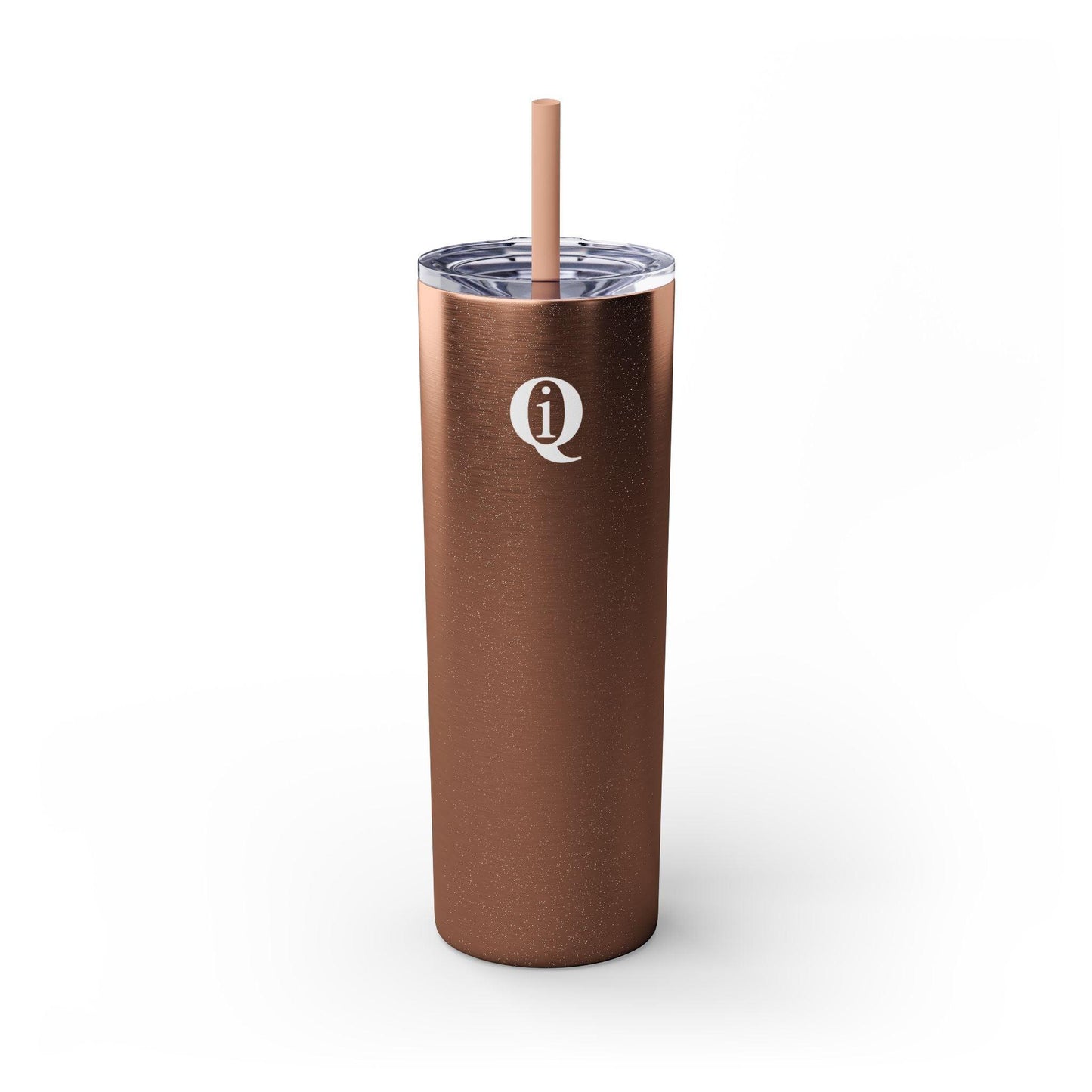 IQ Fashion | Skinny Tumbler with Straw, 20oz