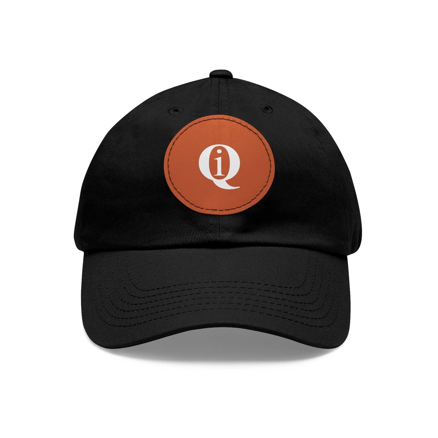 IQ Fashion | Dad Hat with Leather Patch (Round)