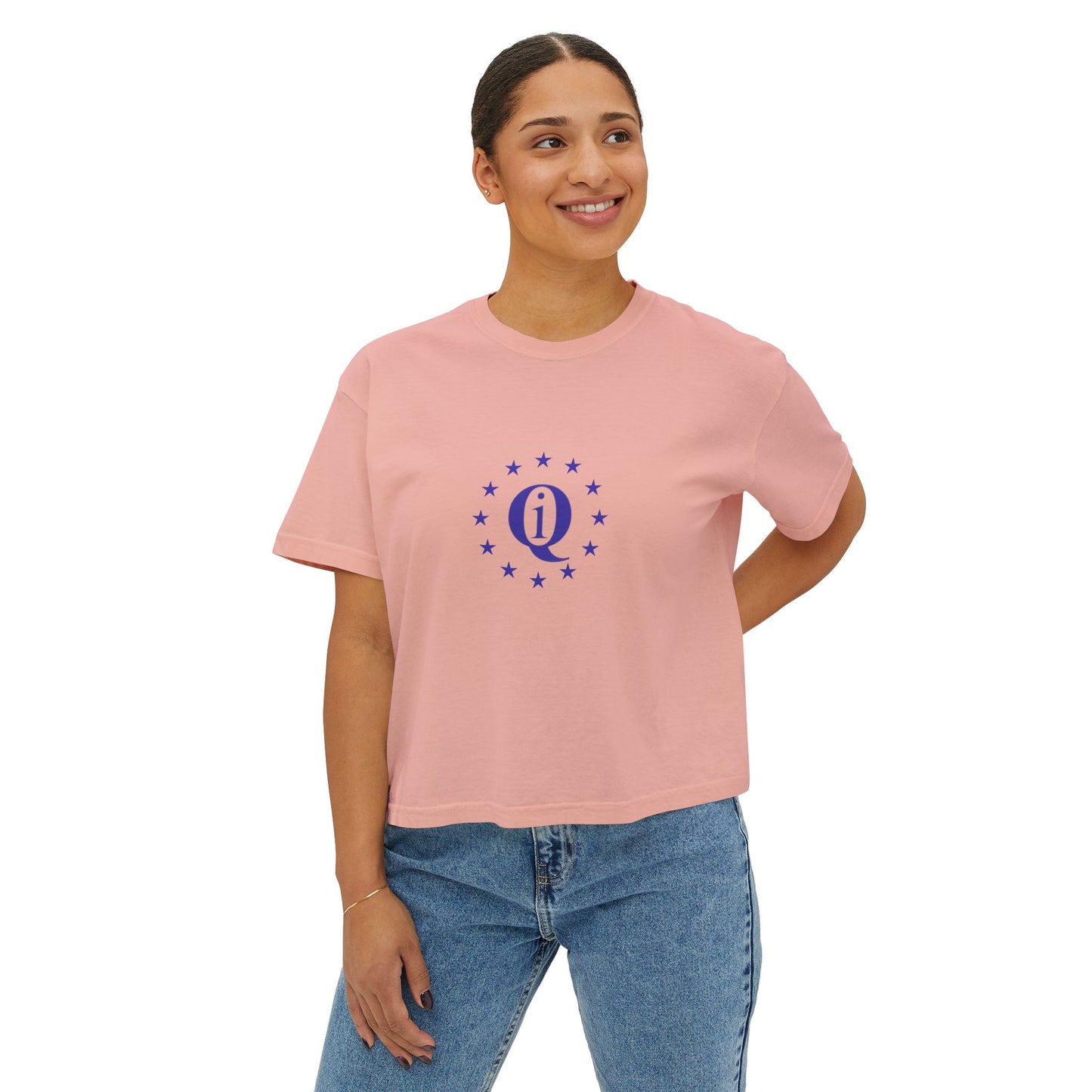 Women's Boxy Tee - Inspirational Graphic Tee with Laurel Design