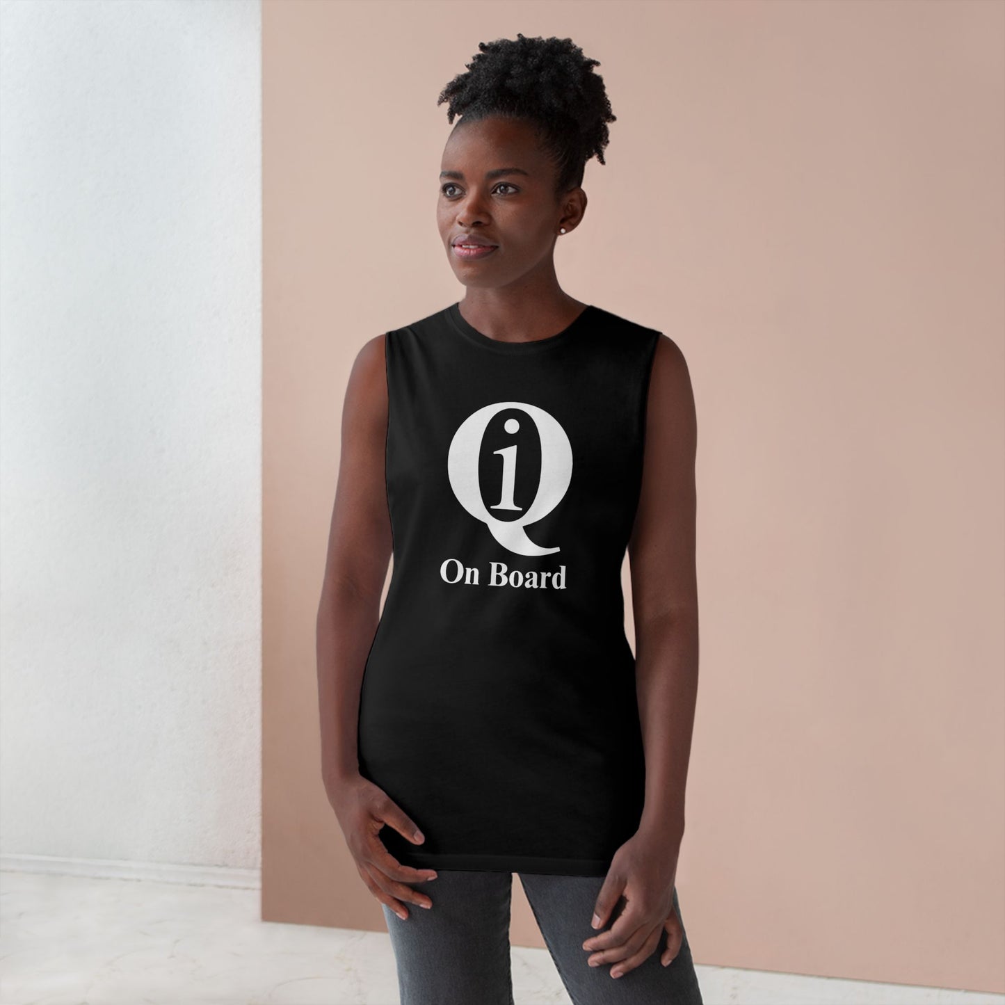 Unisex Barnard Tank - "Q On Board" Motivational Sleeveless Top