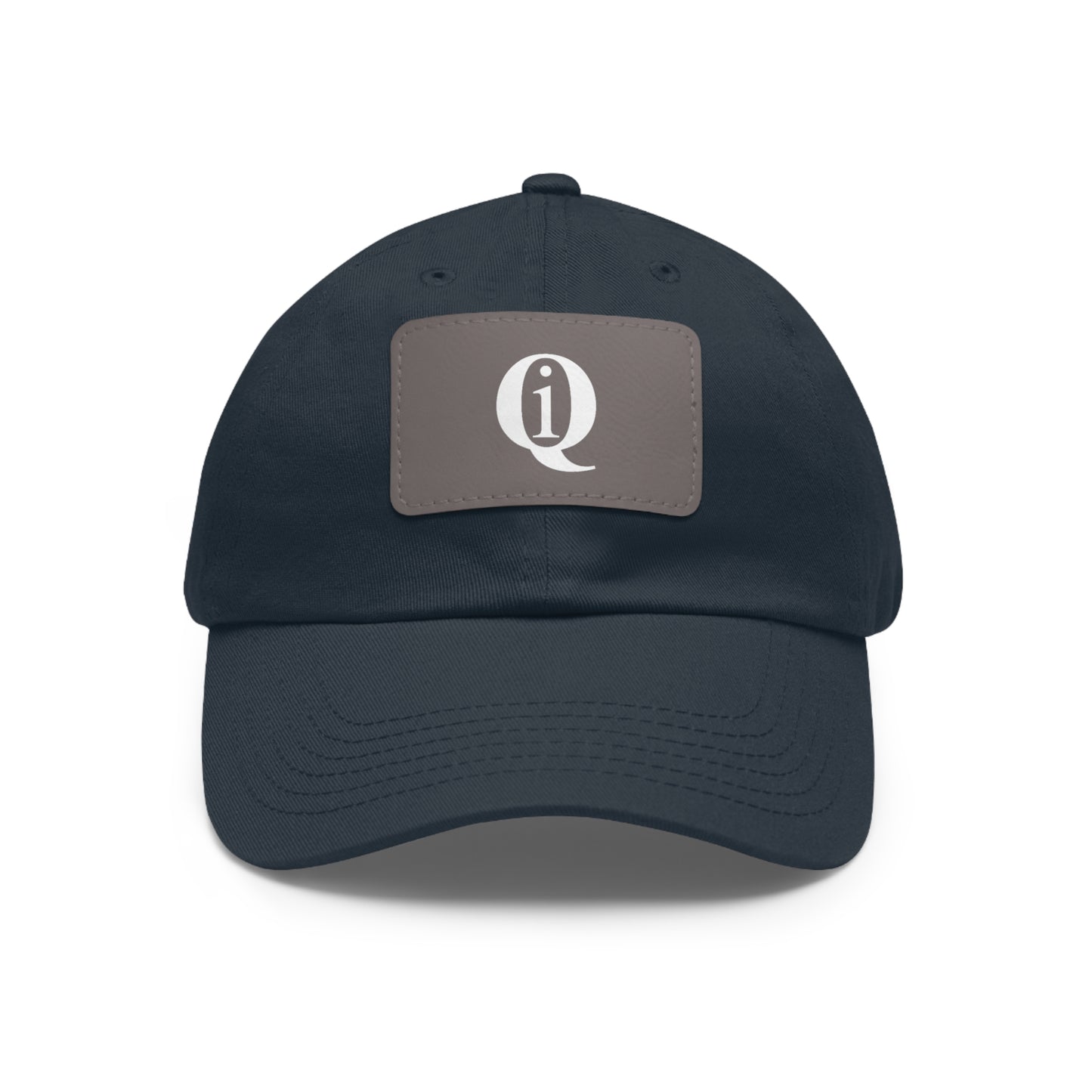 IQ Fashion | Dad Hat with Leather Patch (Rectangle)