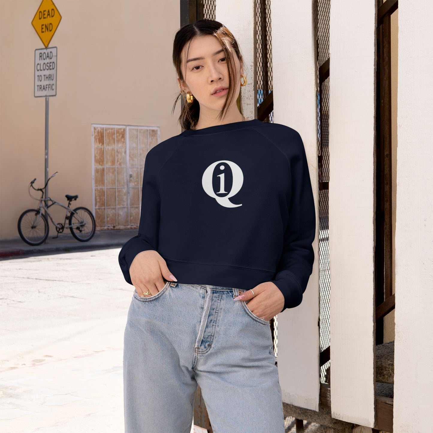 IQ Fashion |  Women's Cropped Fleece Pullover