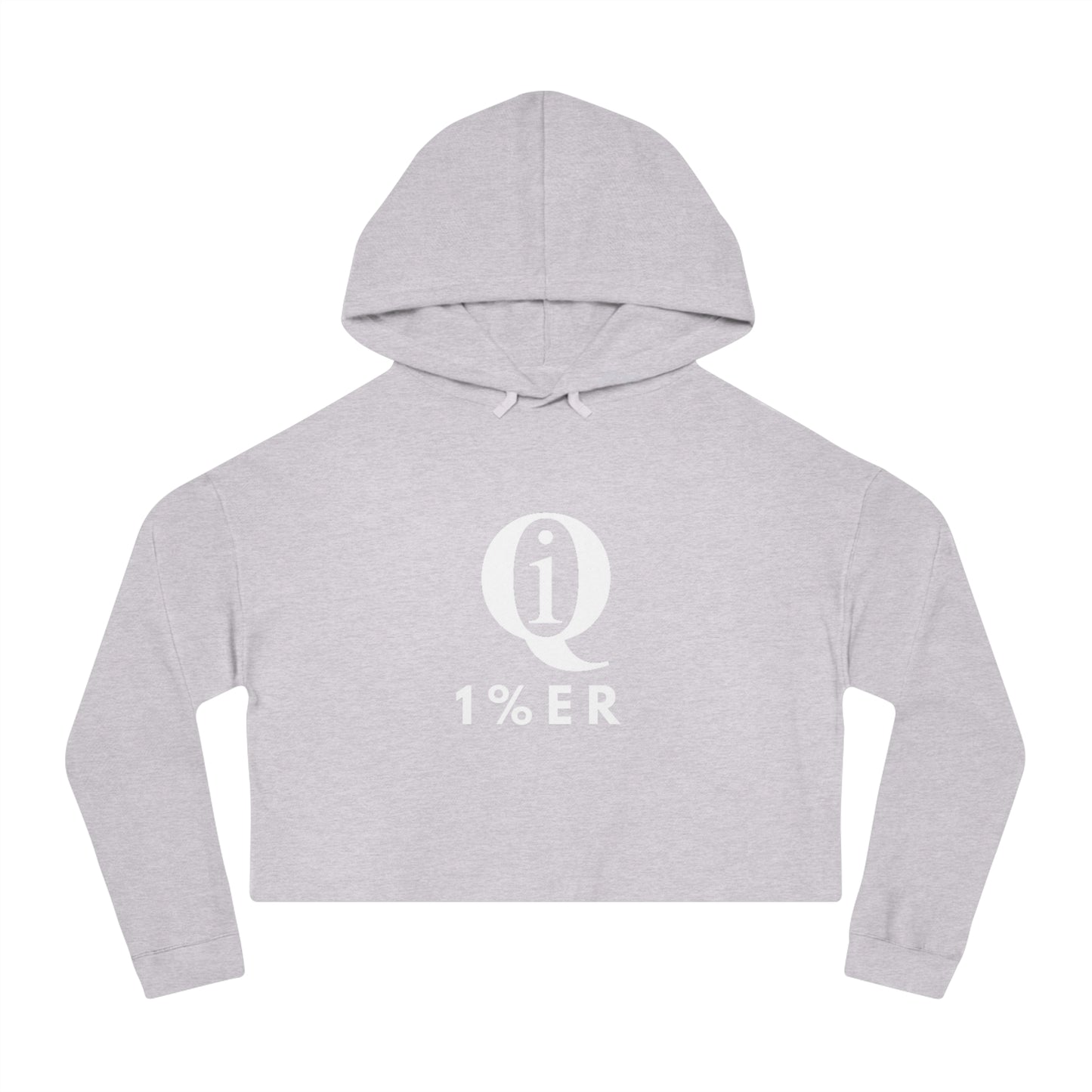 Women’s Cropped Hoodie with 'Q 1% ER' Design - Trendy & Stylish Casual Wear