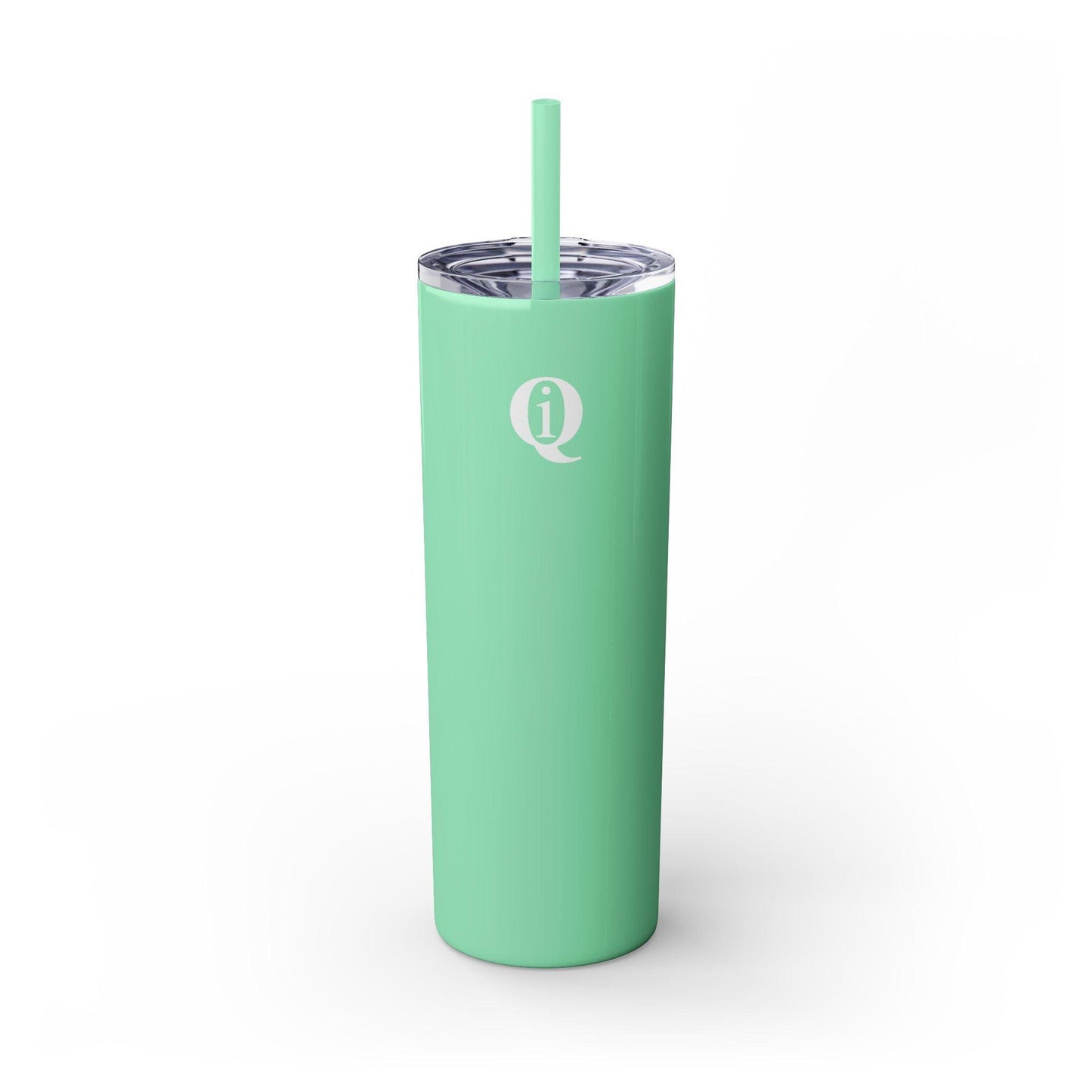 IQ Fashion | Skinny Tumbler with Straw, 20oz