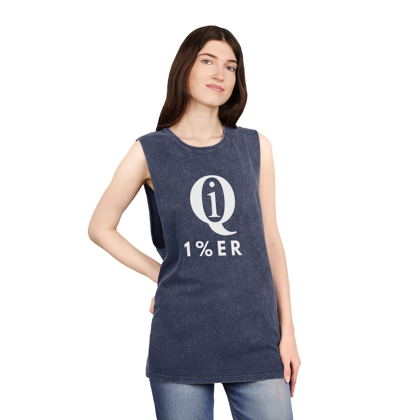 Unisex Stonewash Tank Top - Casual Summer Tee with 'On Board' Design