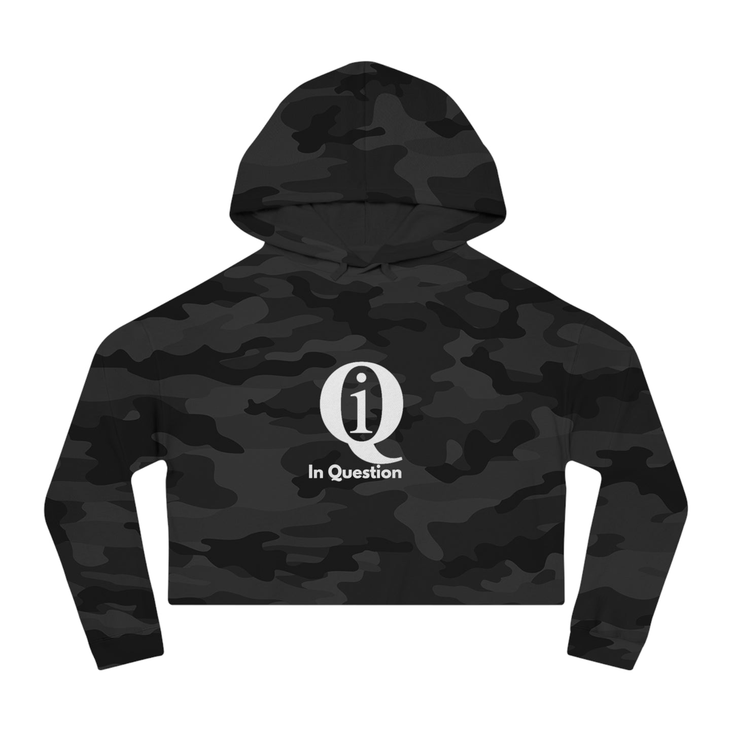 Women’s Cropped Hoodie with 'Q 1% ER' Design - Trendy & Stylish Casual Wear