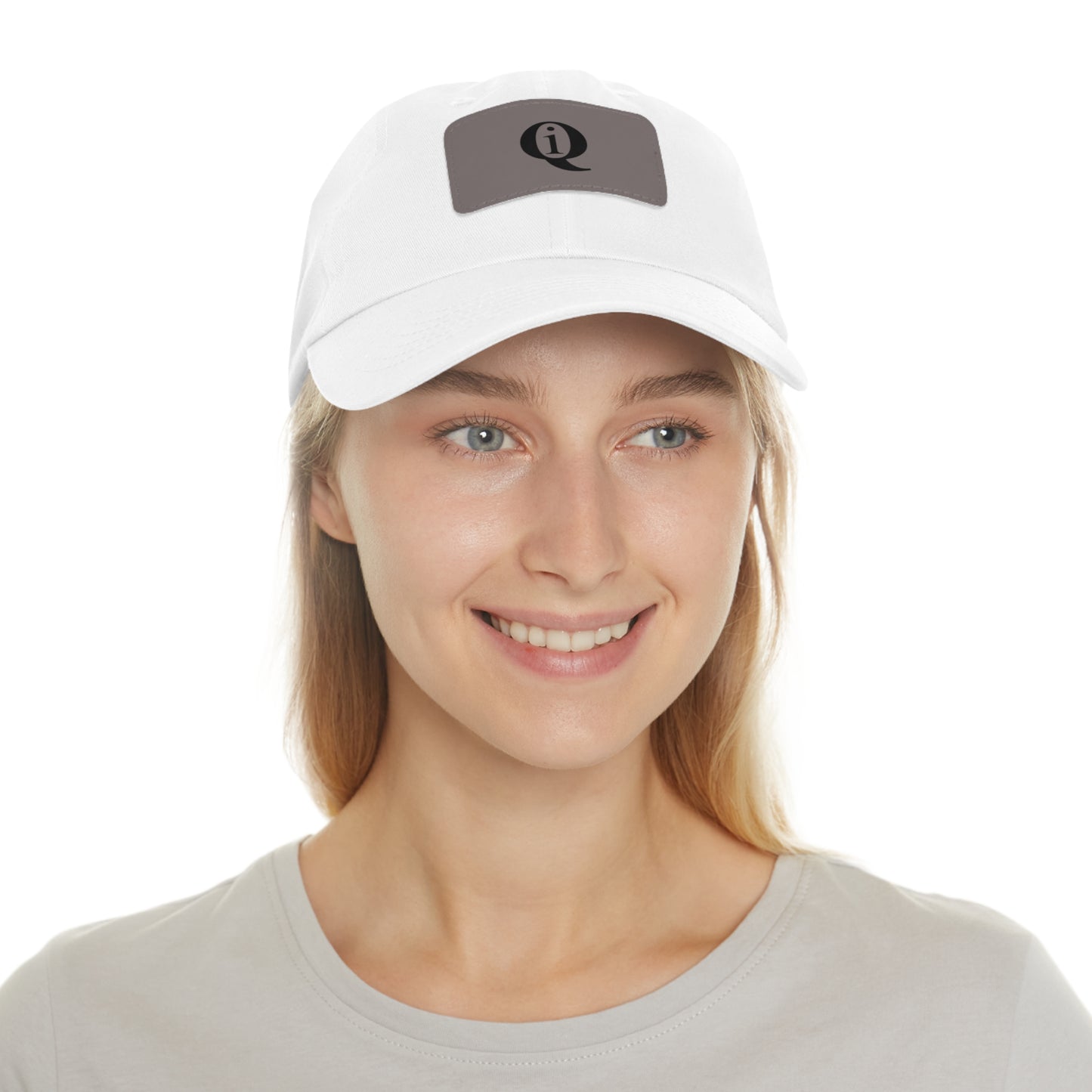 IQ Fashion | Dad Hat with Leather Patch (Rectangle)