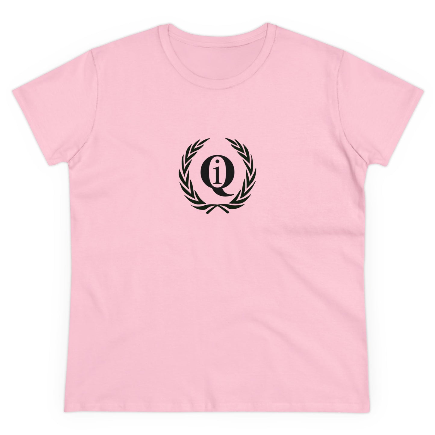 Women's Midweight Cotton Tee with Iconic Laurel Design